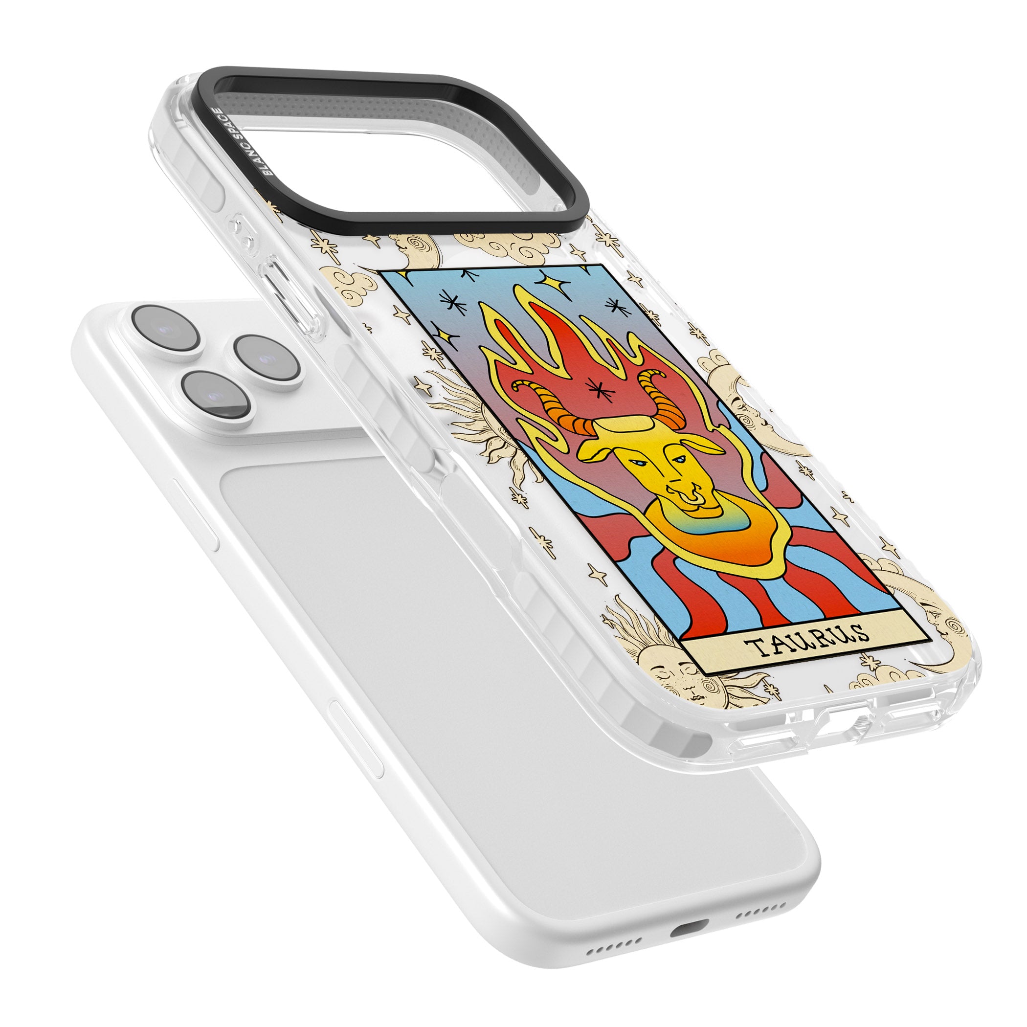 Celestial Zodiac Taurus iPhone 17 Pro Impact Pro Clear Phone Case Colours