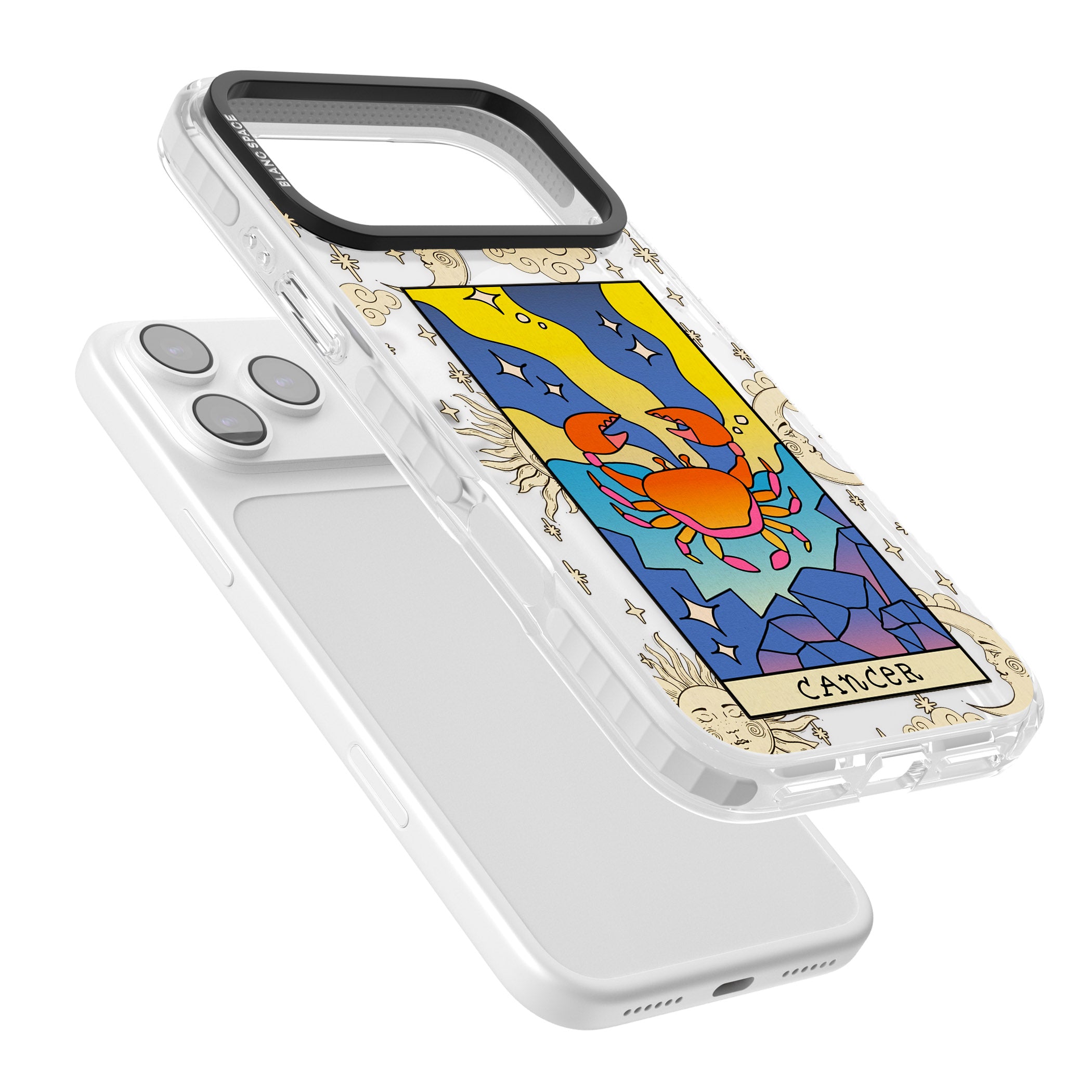 Celestial Zodiac Cancer iPhone 17 Pro Impact Pro Clear Phone Case Colours