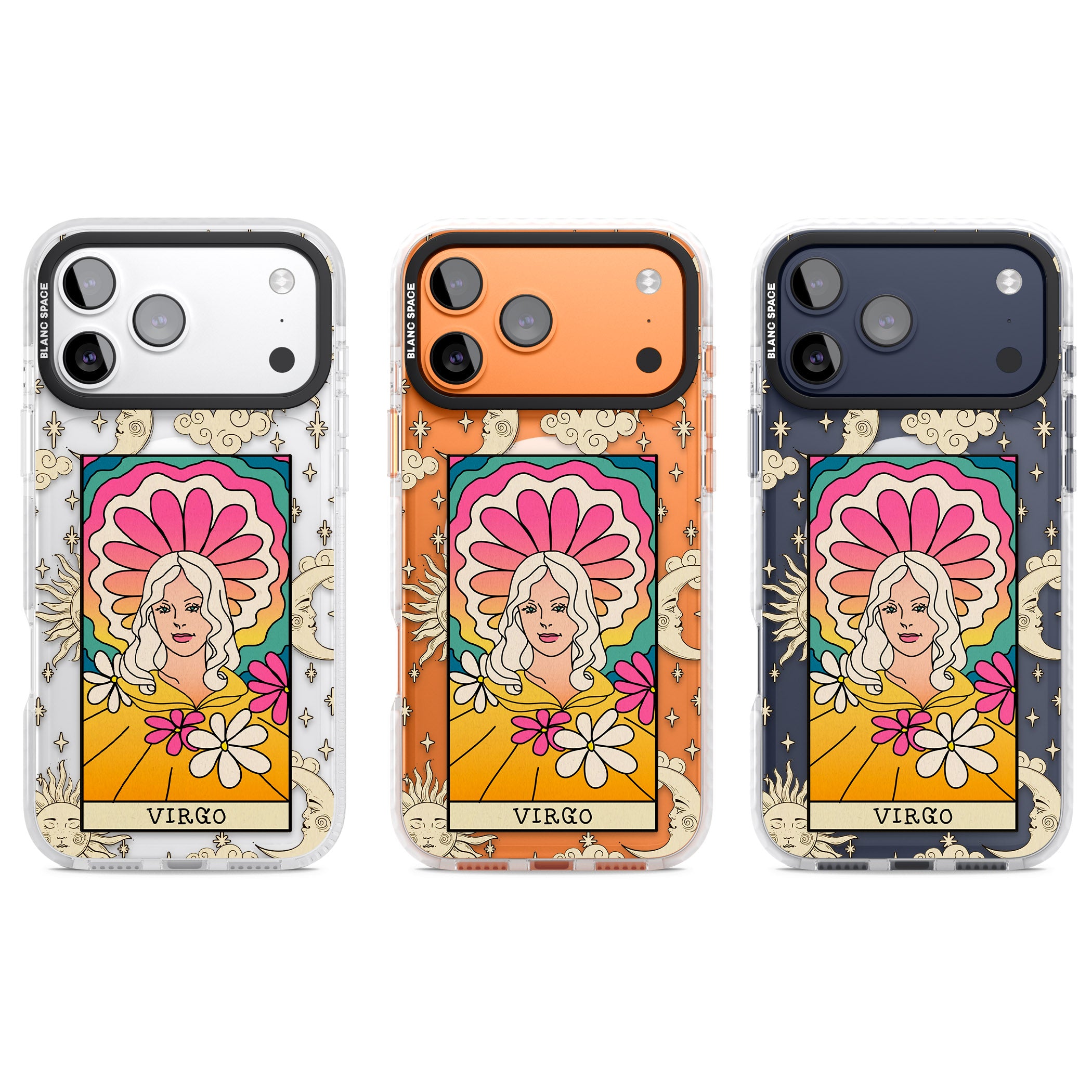 Celestial Zodiac Virgo iPhone 17 Pro Impact Pro Clear Phone Case APT Impact Protection