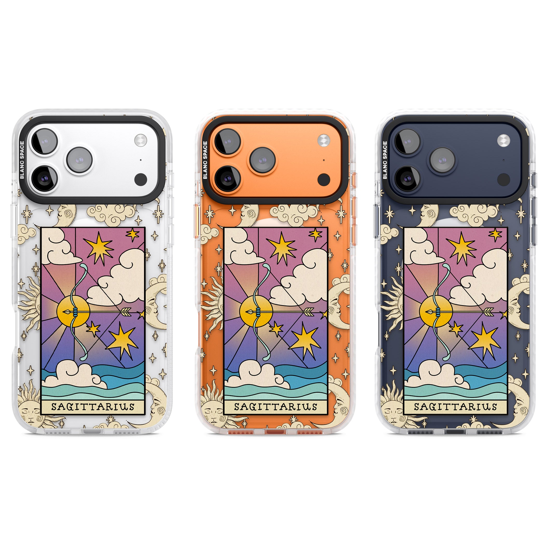 Celestial Zodiac Sagittarius iPhone 17 Pro Impact Pro Clear Phone Case APT Impact Protection