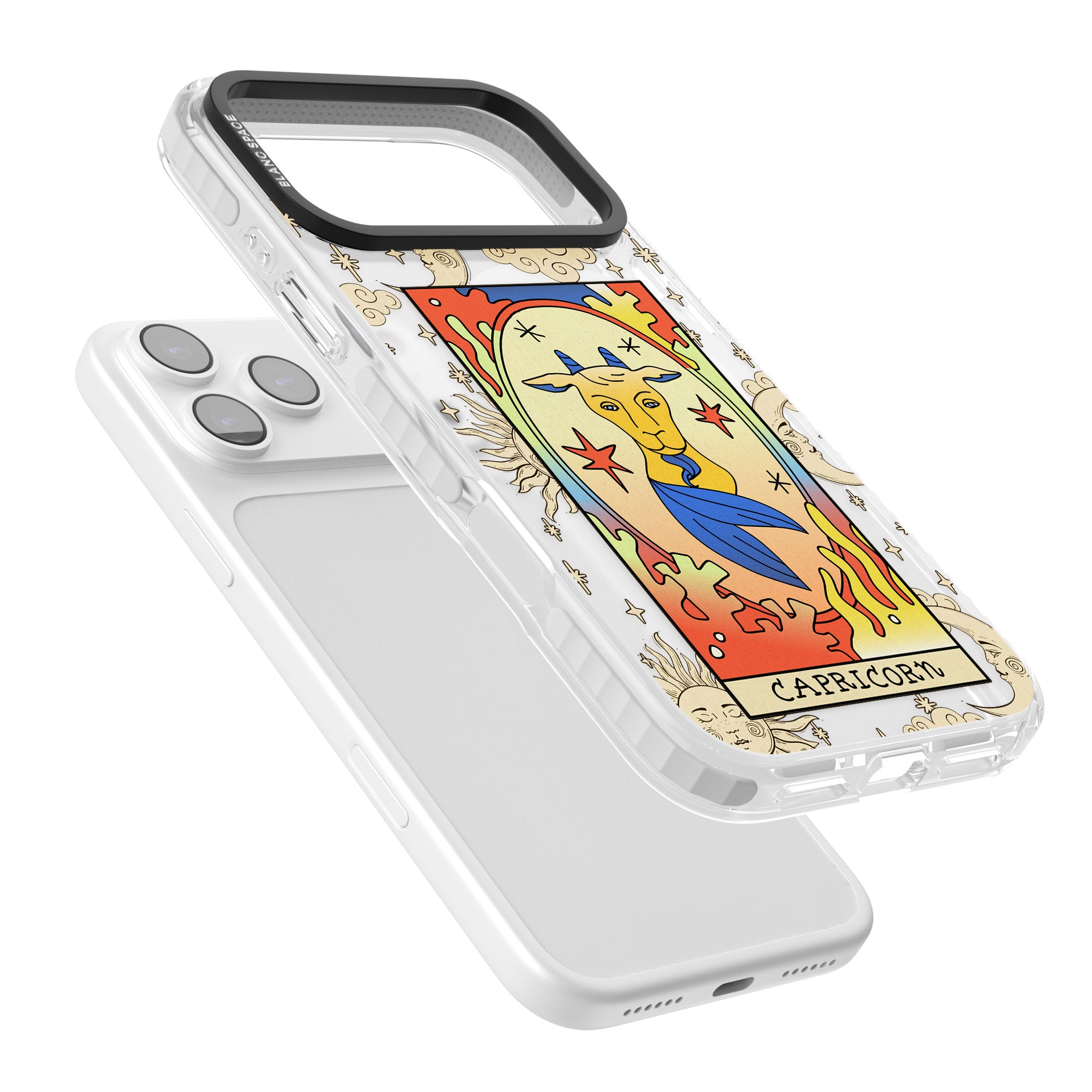 Celestial Zodiac Capricorn iPhone 17 Pro Impact Pro Clear Phone Case Colours