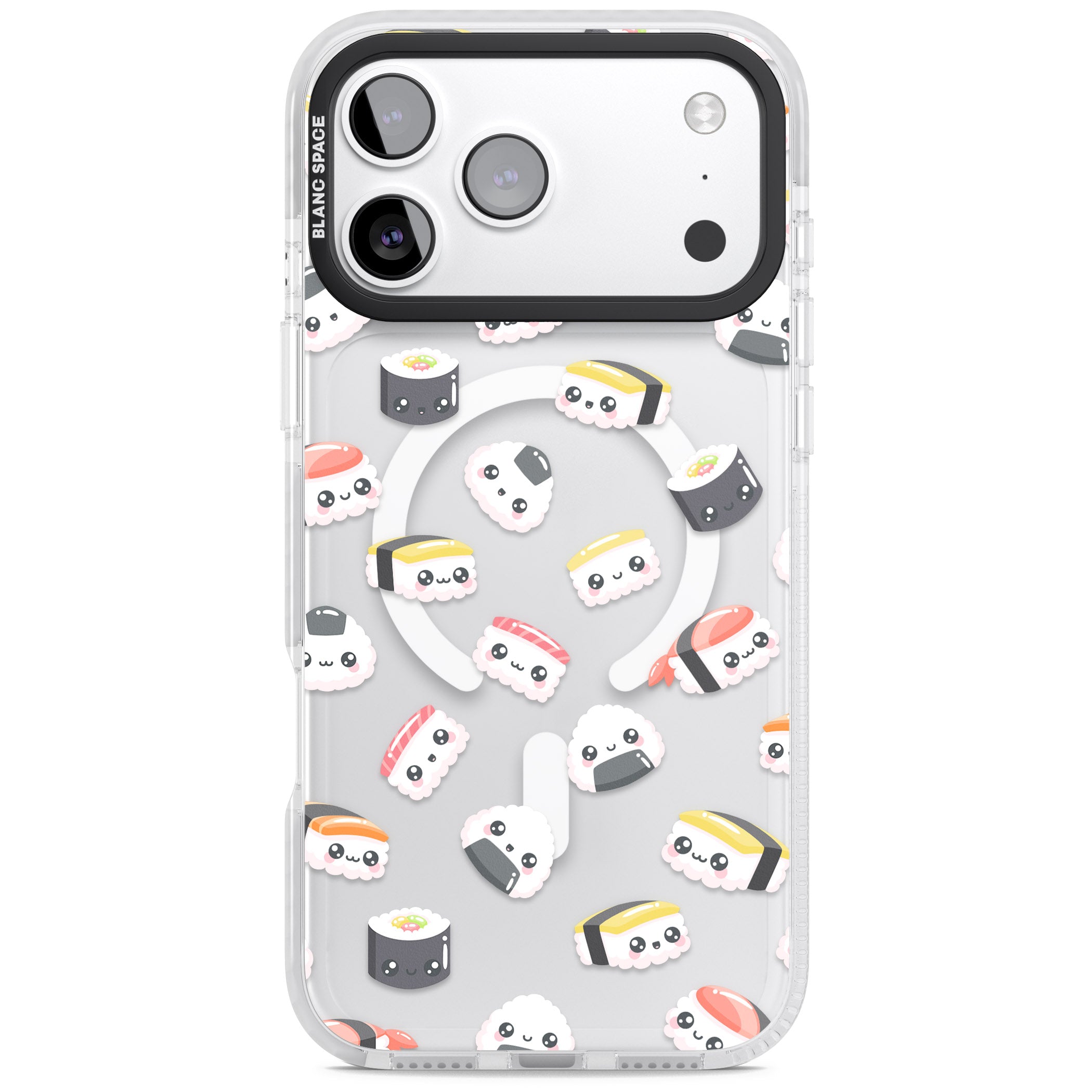 Kawaii Sushi iPhone 17 Pro Impact Pro Clear Phone Case