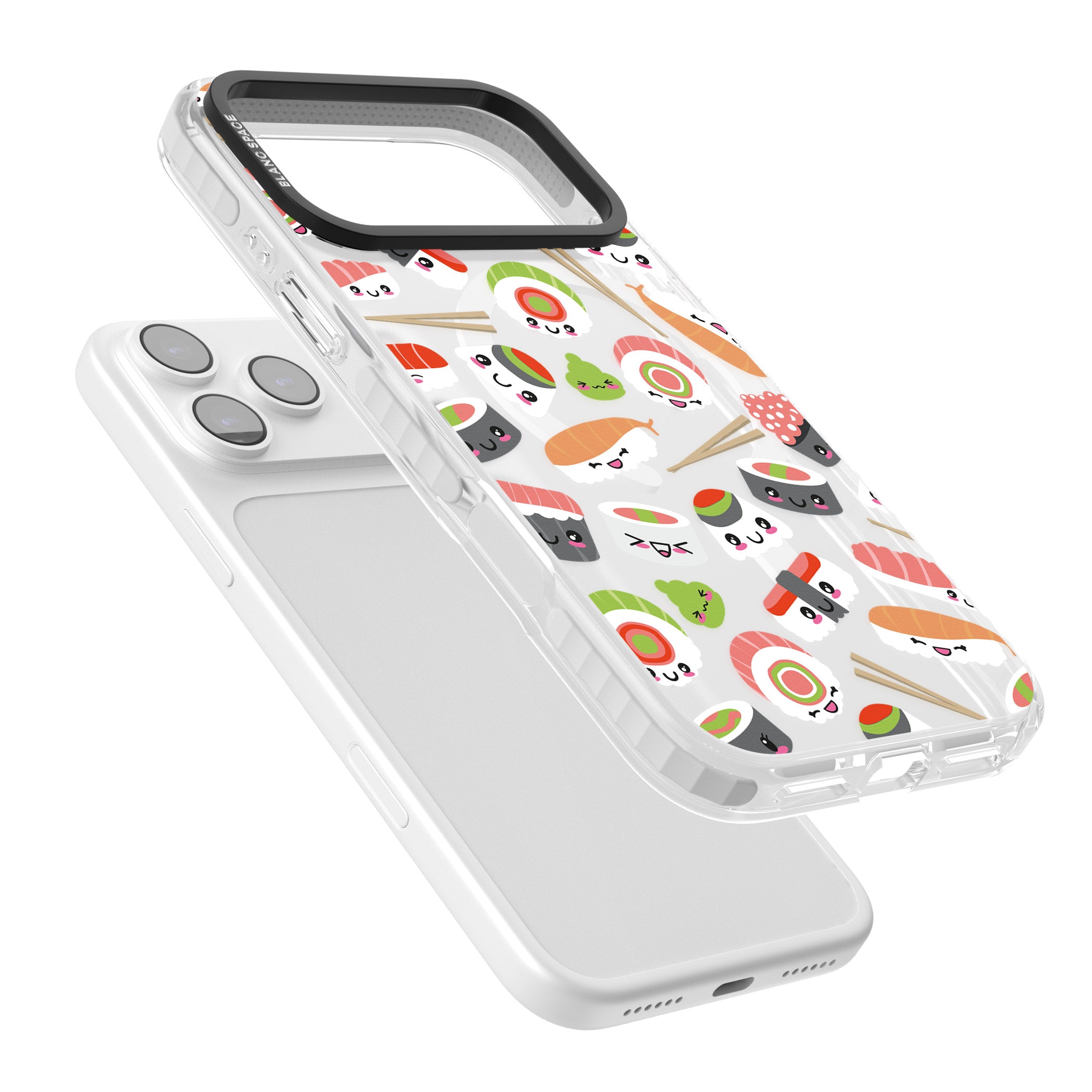 Kawaii Sushi Party iPhone 17 Pro Impact Pro Clear Phone Case Colours