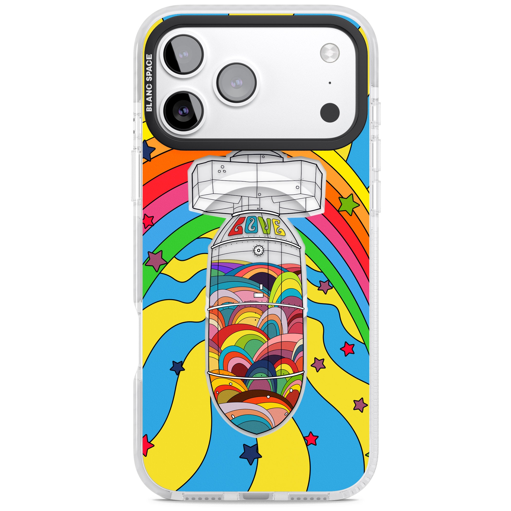 Love Bomb iPhone 17 Pro Impact Pro Clear Phone Case