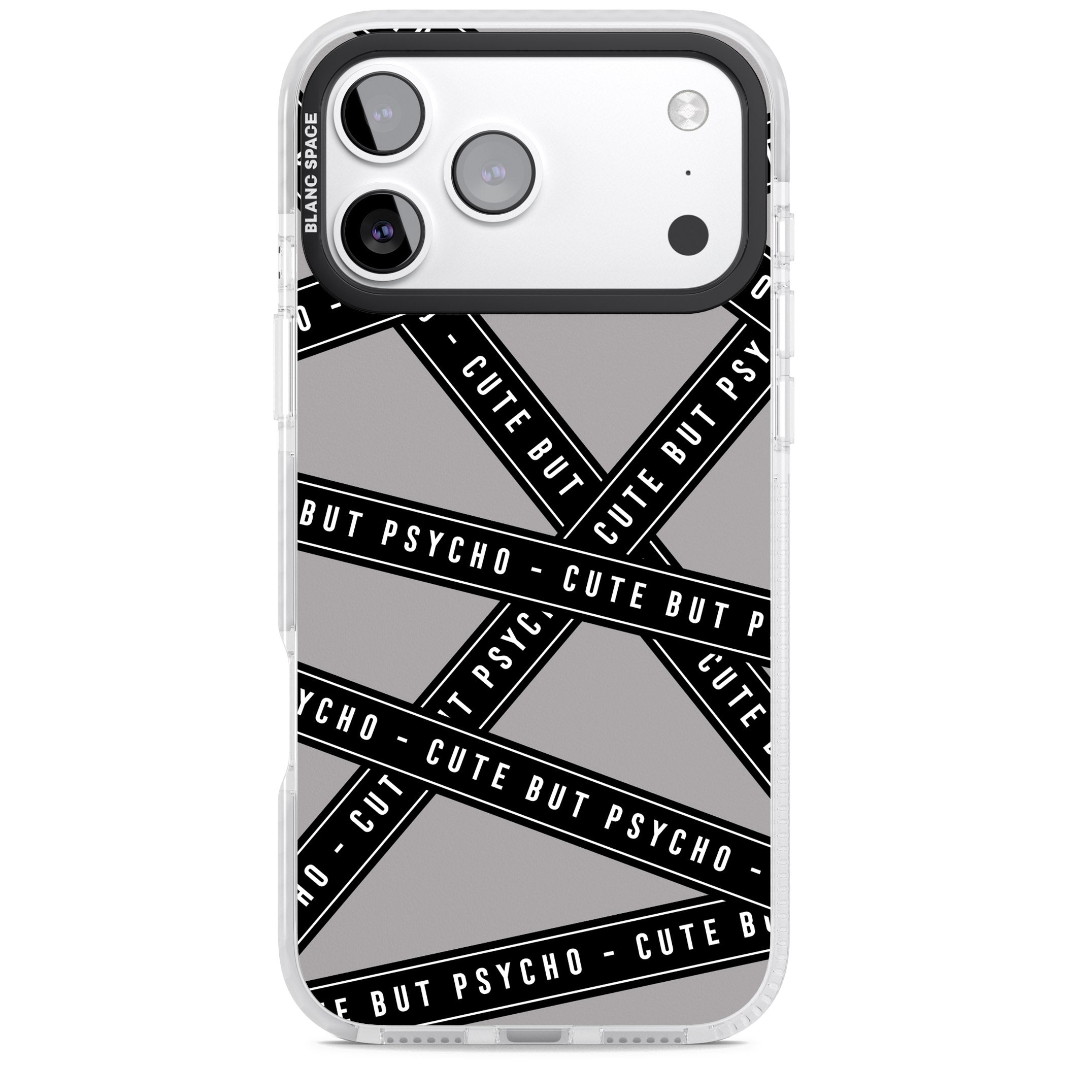 Cute But Psycho iPhone 17 Pro Impact Pro Clear Phone Case