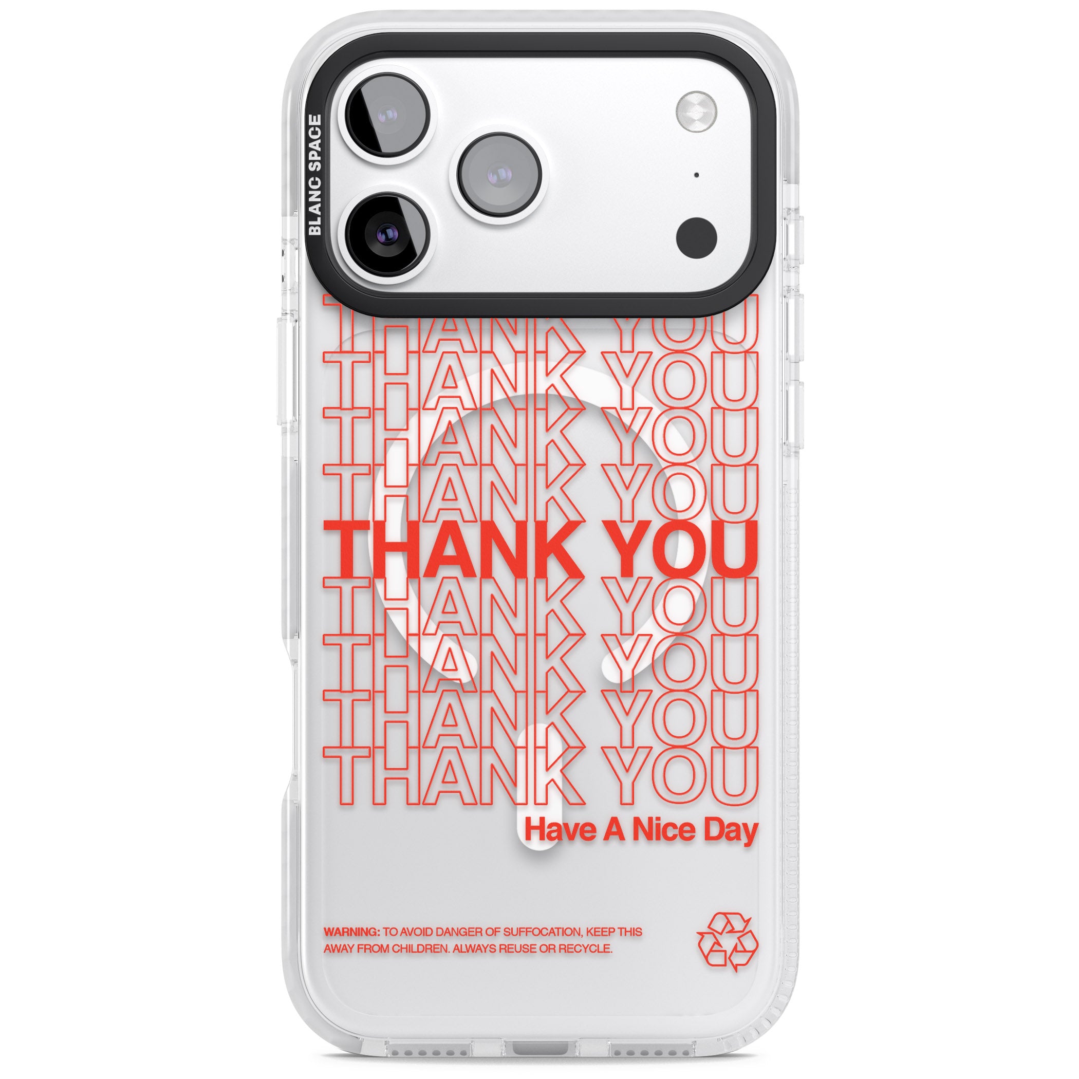 Thank You Have A Nice Day iPhone 17 Pro Impact Pro Clear Phone Case