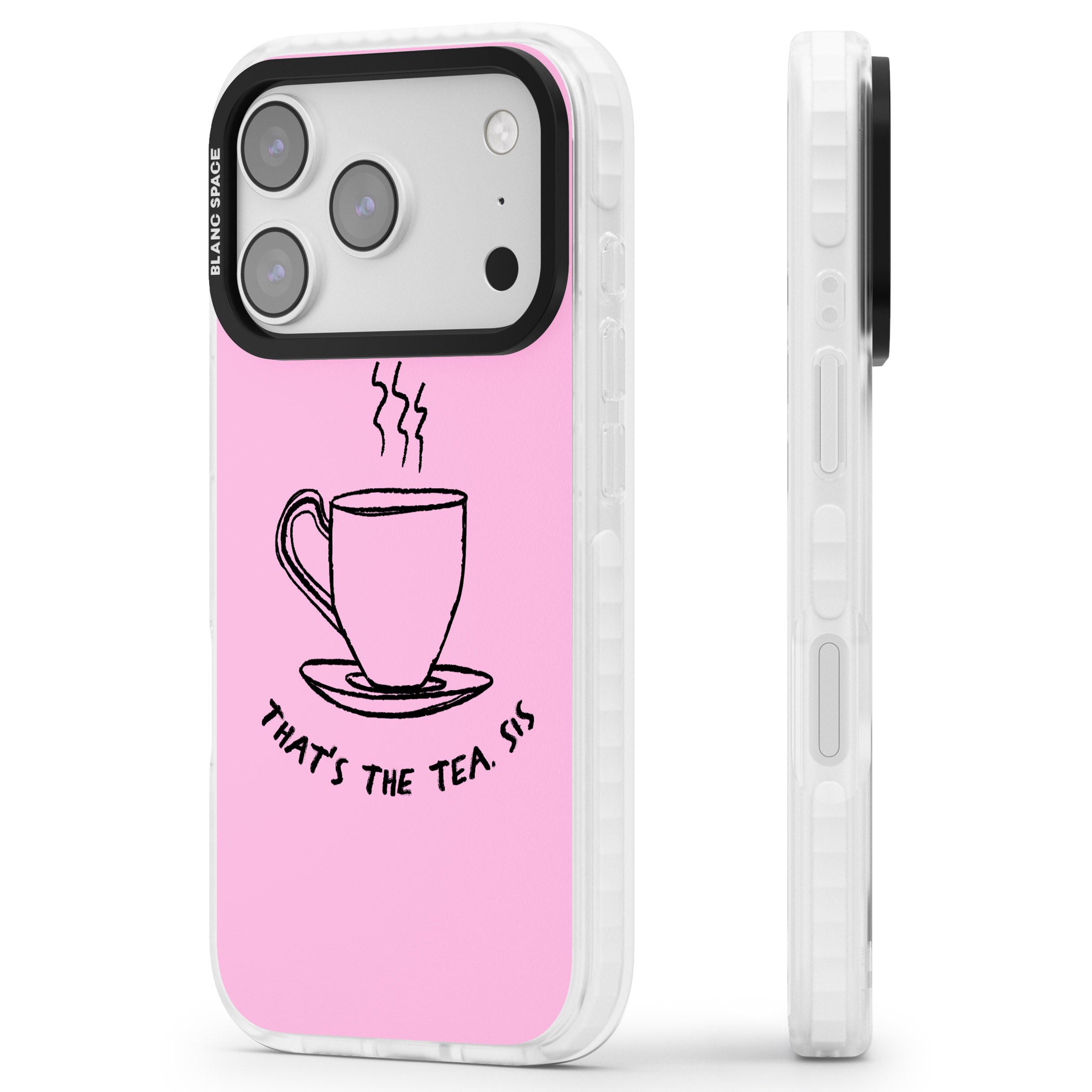 That'S The Tea Sis iPhone 17 Pro Impact Pro Clear Phone Case Side Profile