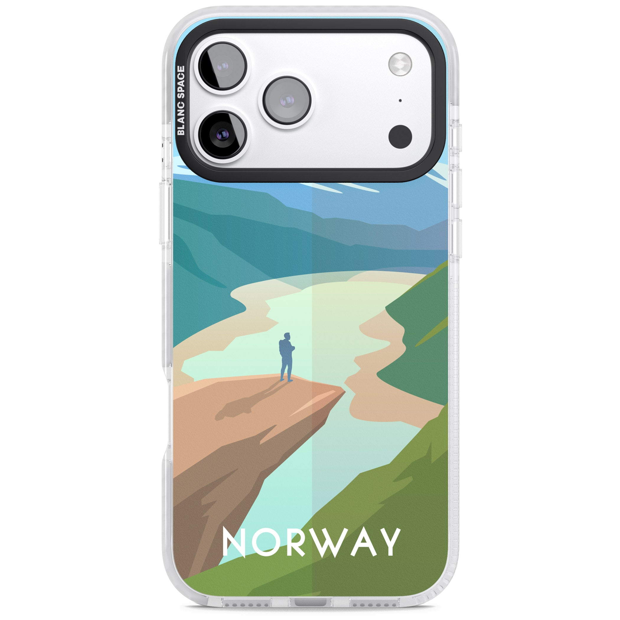 Vintage Travel Poster Norway iPhone 17 Pro Impact Pro Clear Phone Case