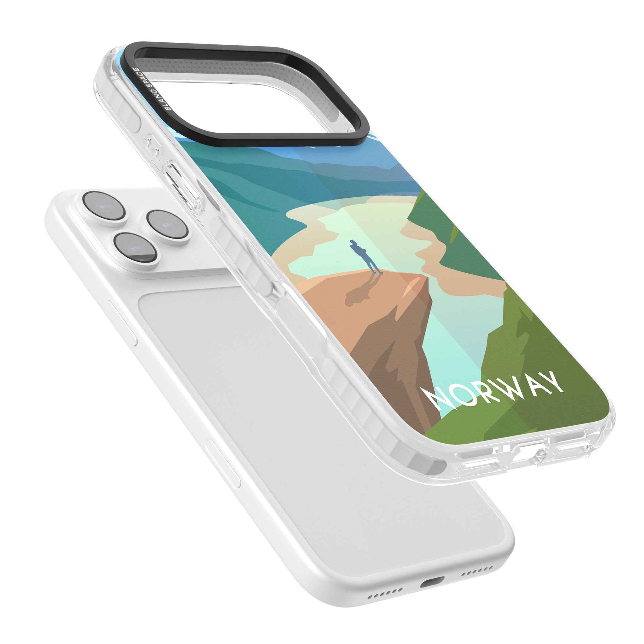 Vintage Travel Poster Norway iPhone 17 Pro Impact Pro Clear Phone Case Colours