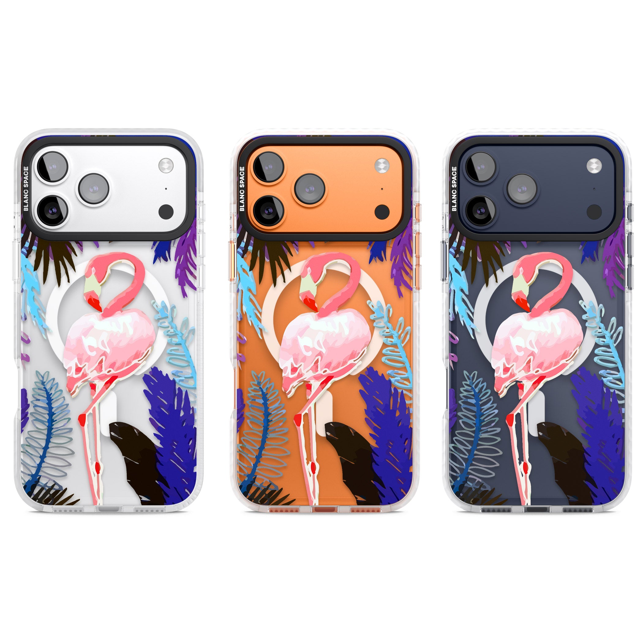 Tropical Flamingo iPhone 17 Pro Impact Pro Clear Phone Case APT Impact Protection