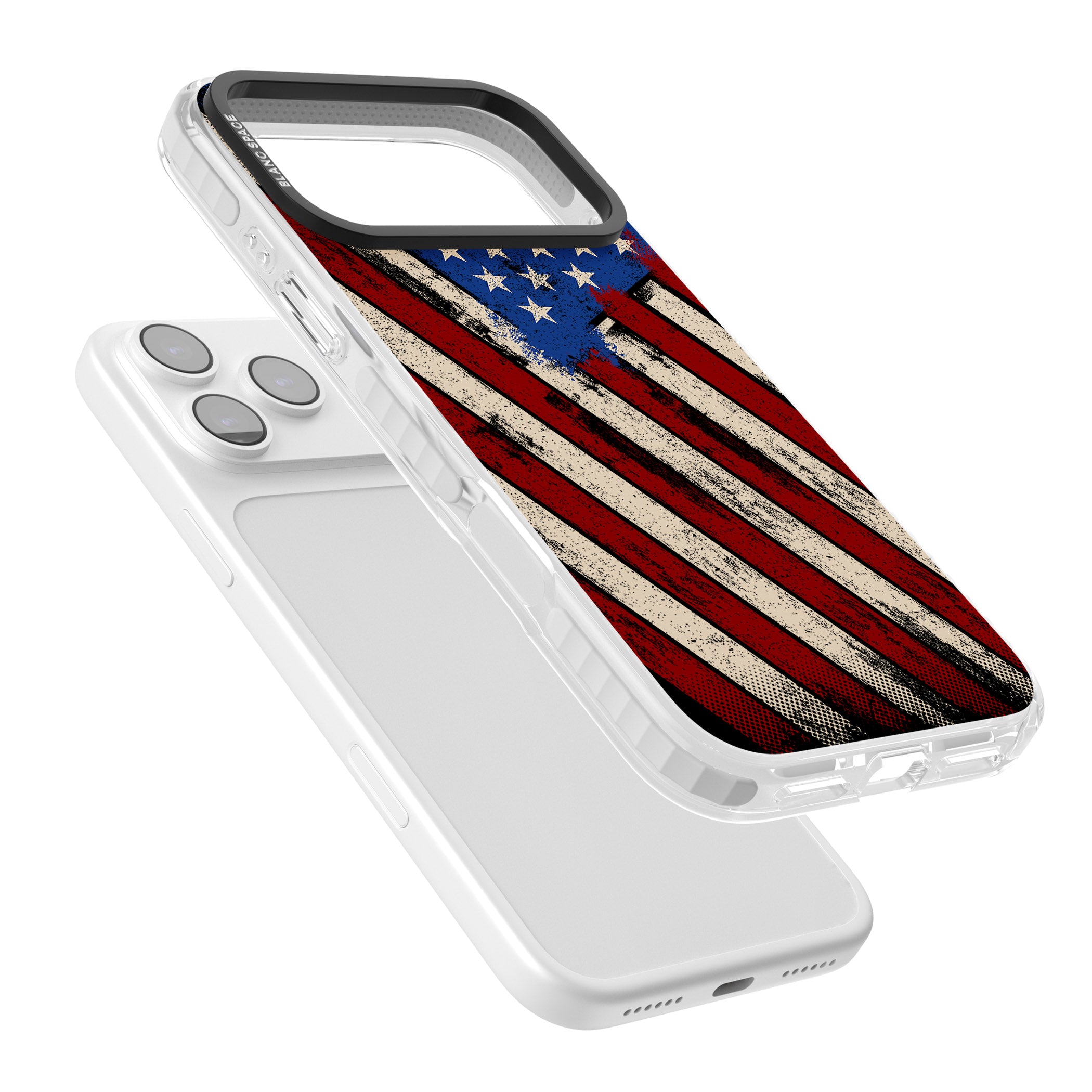 Distressed Us Flag iPhone 17 Pro Impact Pro Clear Phone Case Colours