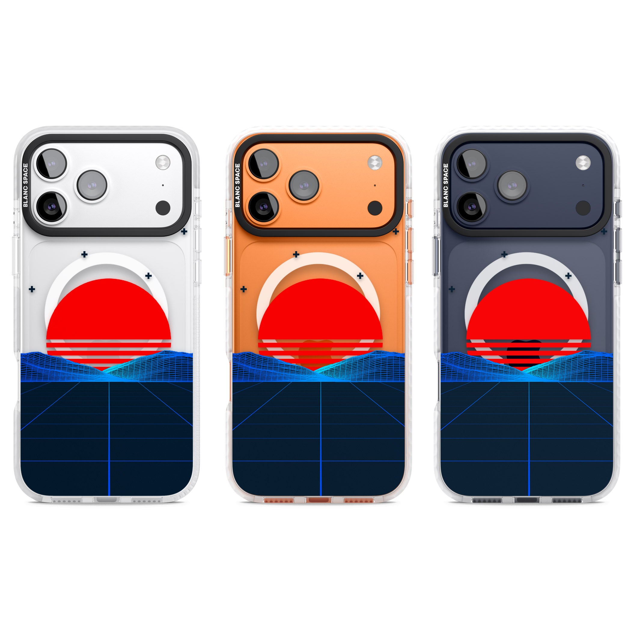 Japanese Sunset Vaporwave iPhone 17 Pro Impact Pro Clear Phone Case APT Impact Protection