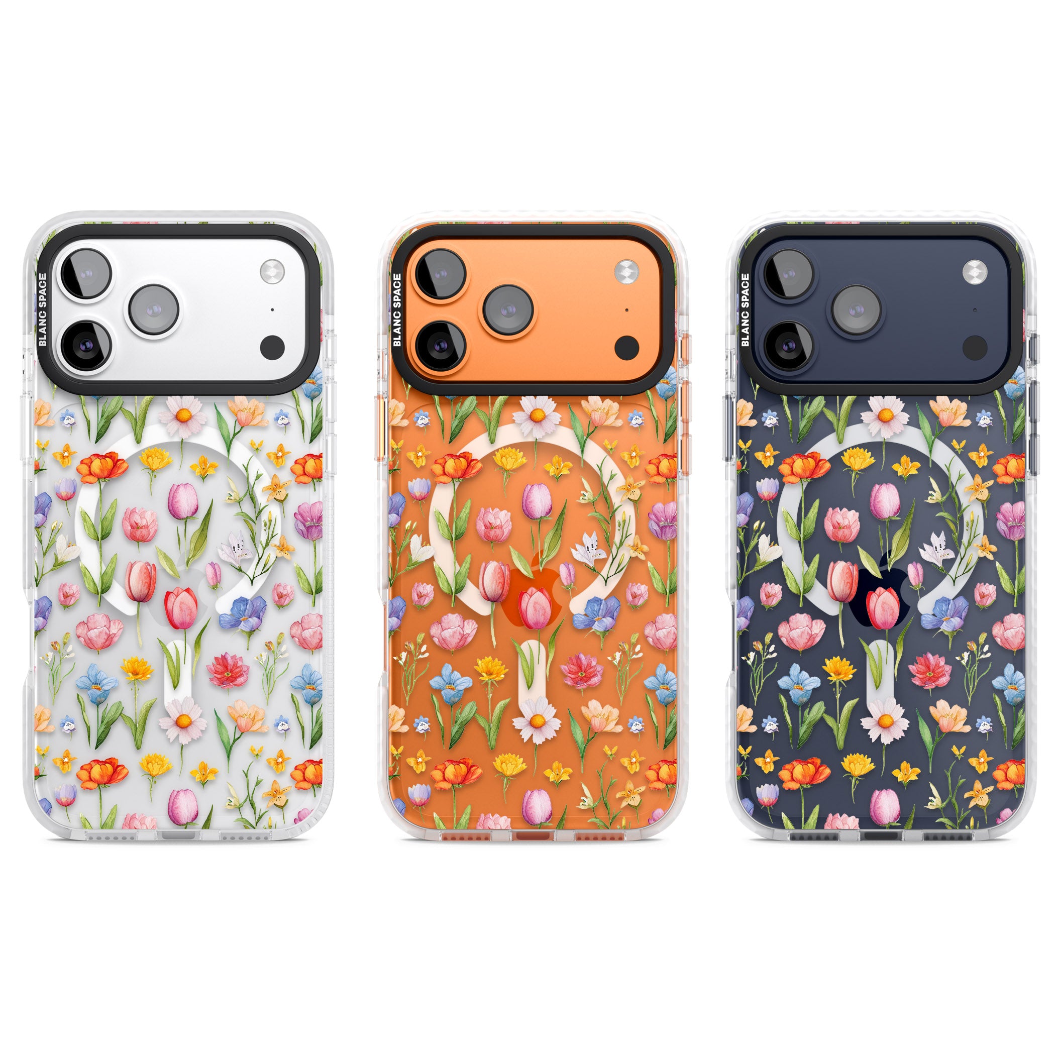 Small Flower Mix iPhone 17 Pro Impact Pro Clear Phone Case APT Impact Protection