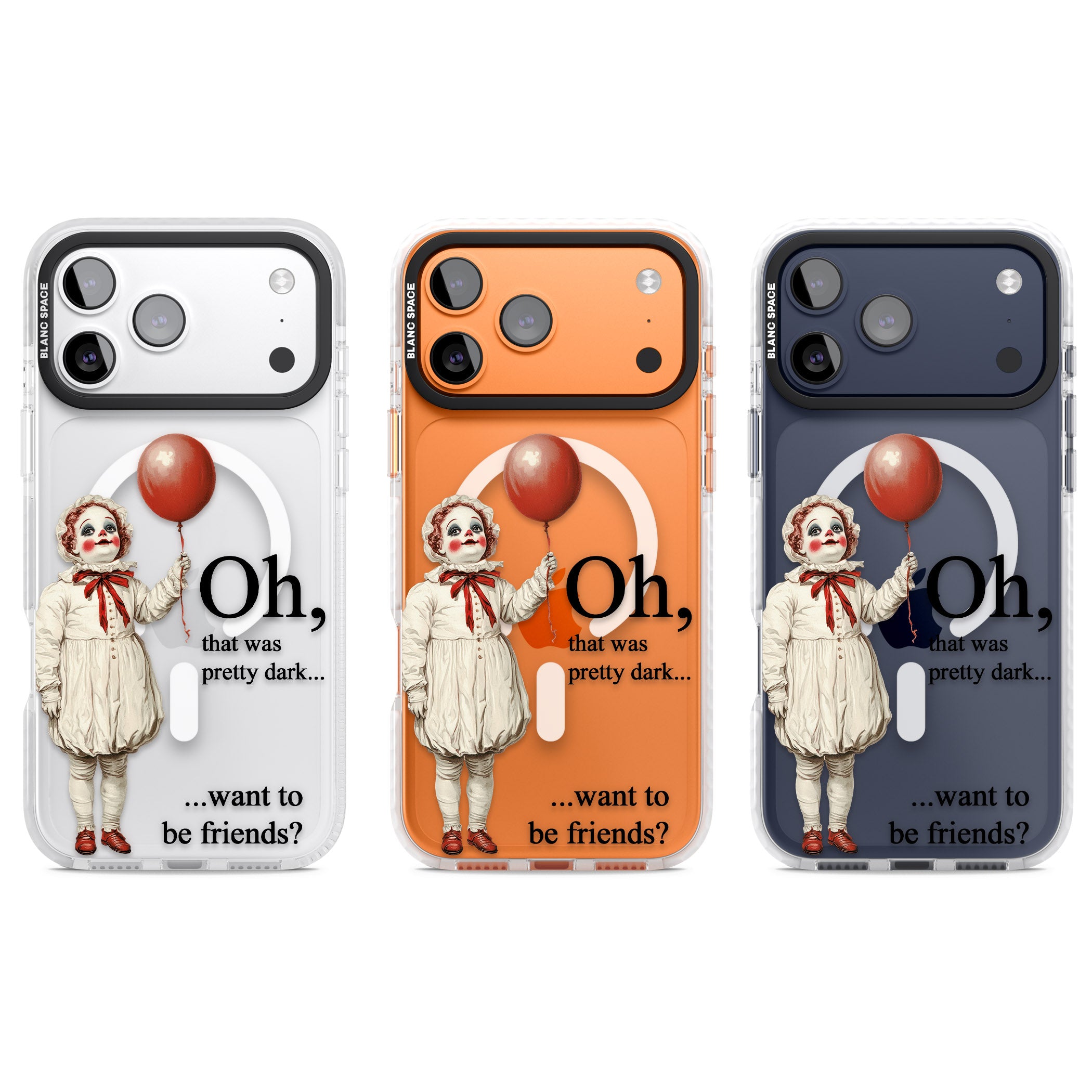 Want To Be Friends? iPhone 17 Pro Impact Pro Clear Phone Case APT Impact Protection