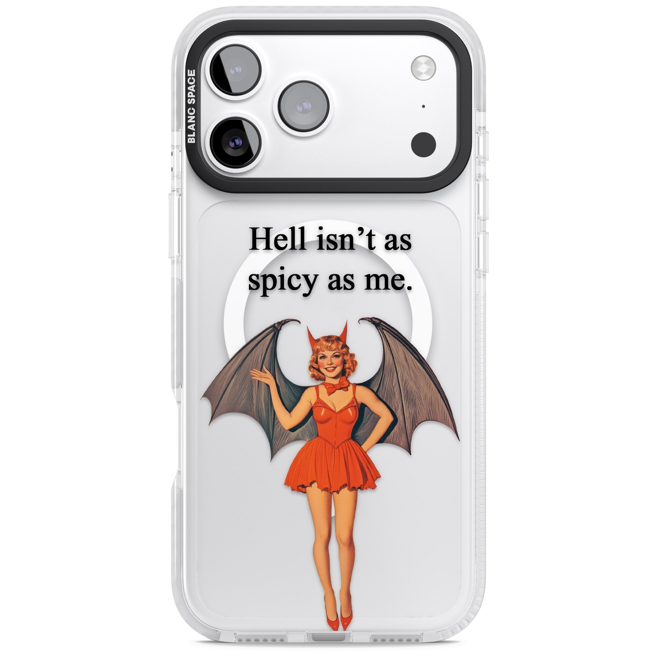 Hell Isnt As Spicy As Me iPhone 17 Pro Impact Pro Clear Phone Case