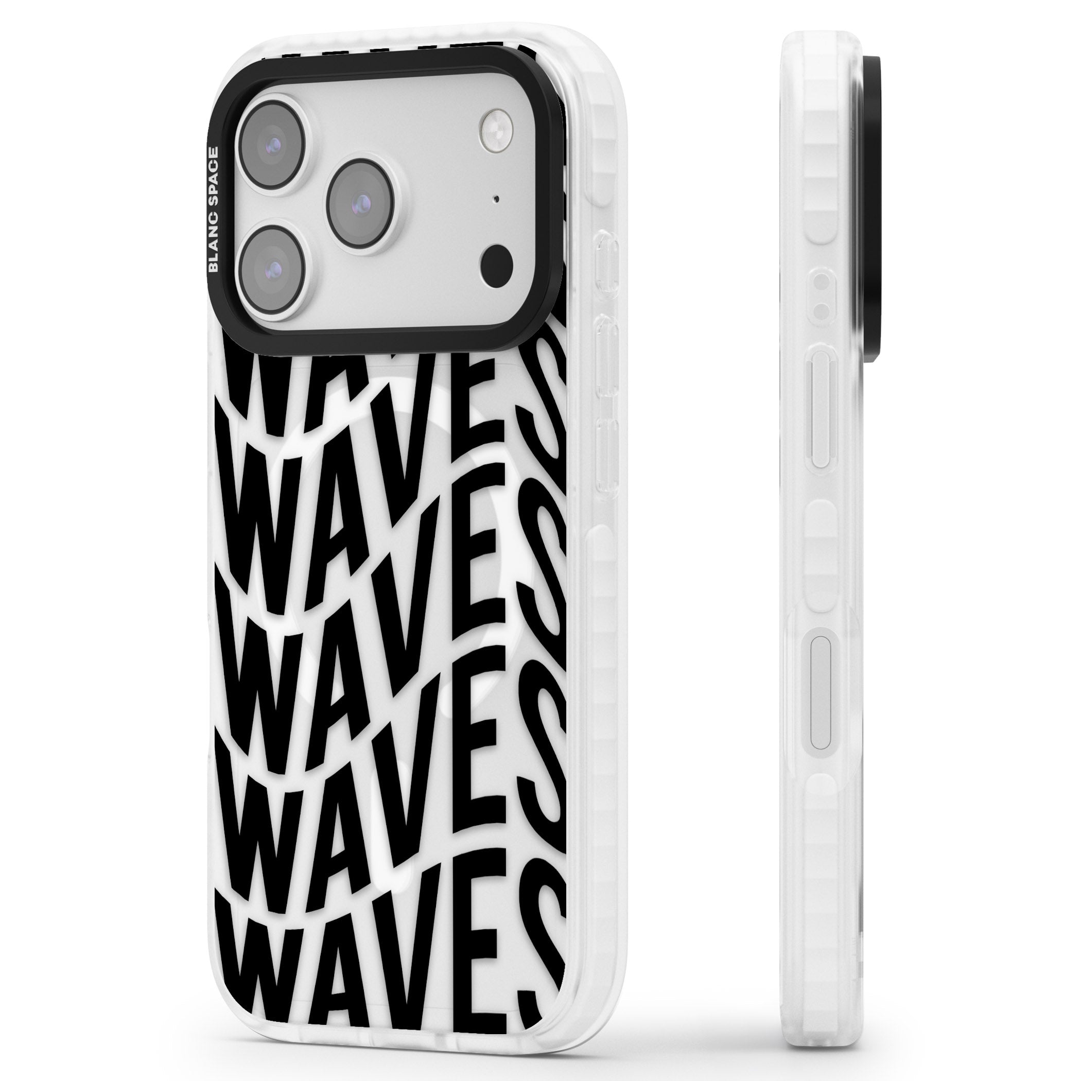 Waves iPhone 17 Pro Impact Pro Clear Phone Case Side Profile