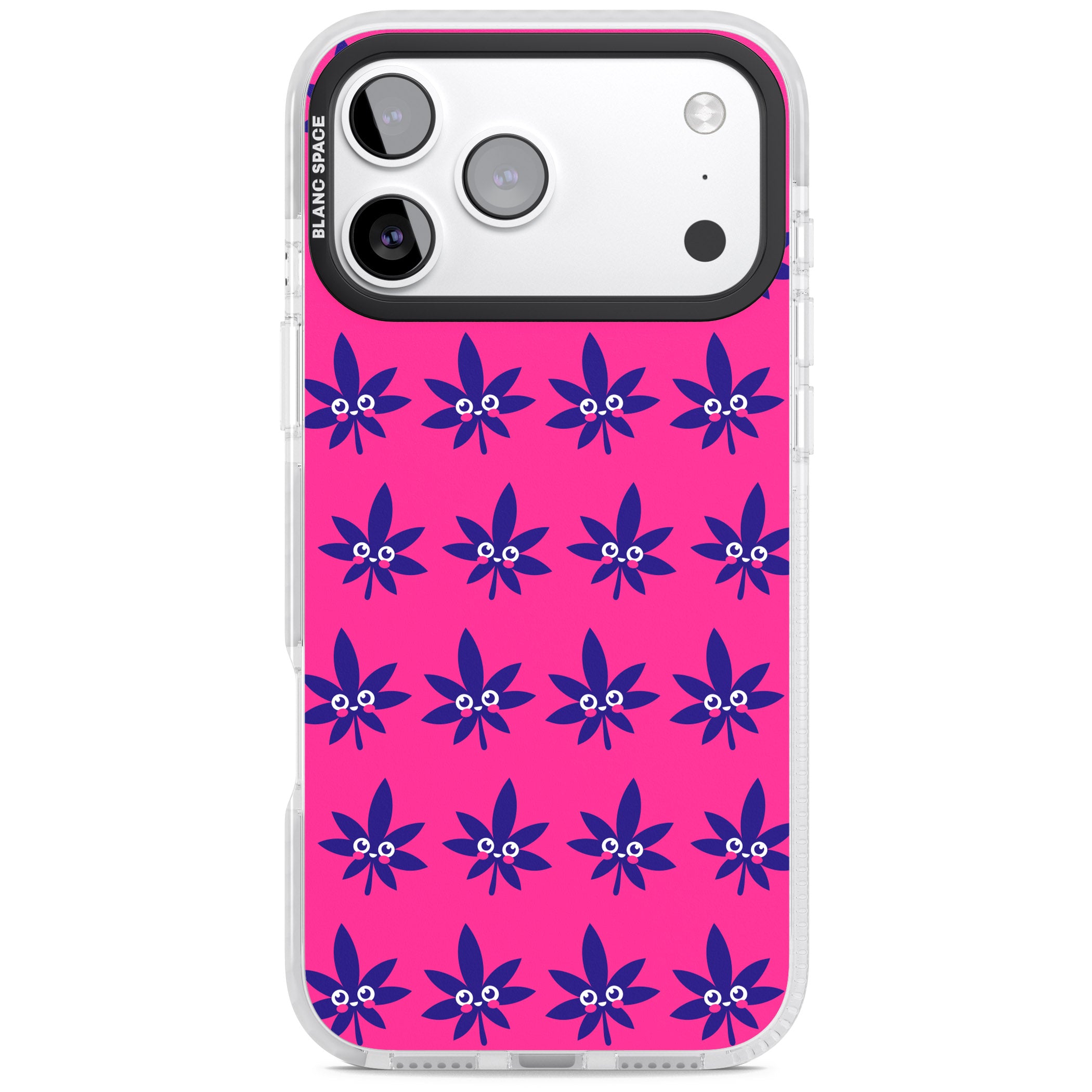 Pink Sativa iPhone 17 Pro Impact Pro Clear Phone Case