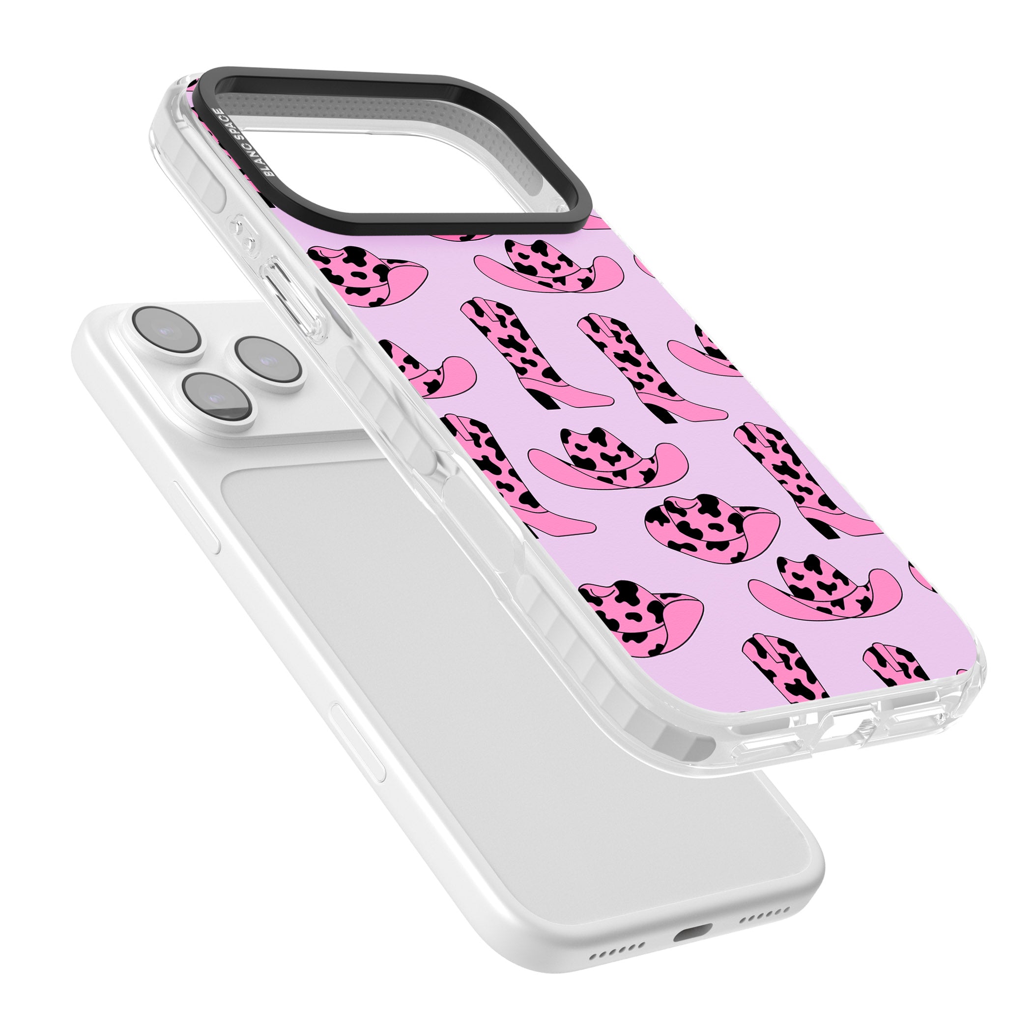 Cow Girl Pattern iPhone 17 Pro Impact Pro Clear Phone Case Colours