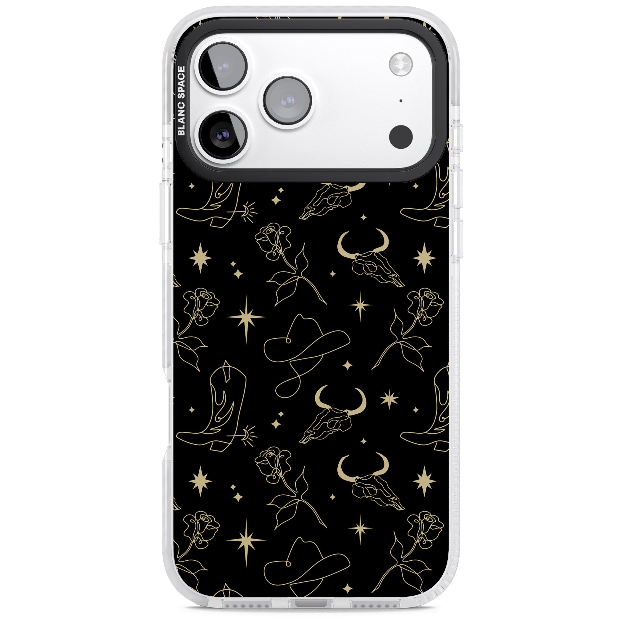 Celestial West Pattern iPhone 17 Pro Impact Pro Clear Phone Case