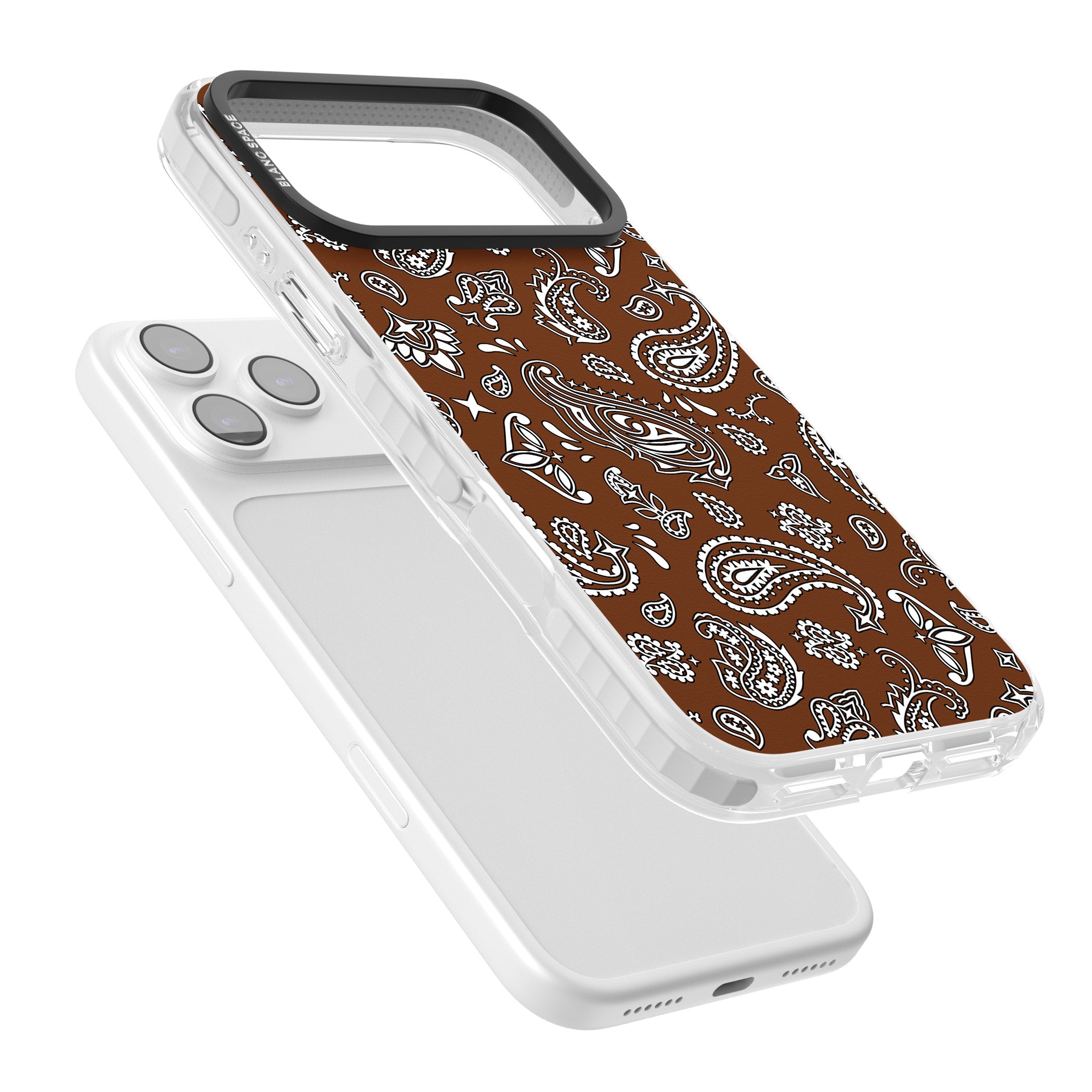 Brown Bandana iPhone 17 Pro Impact Pro Clear Phone Case Colours