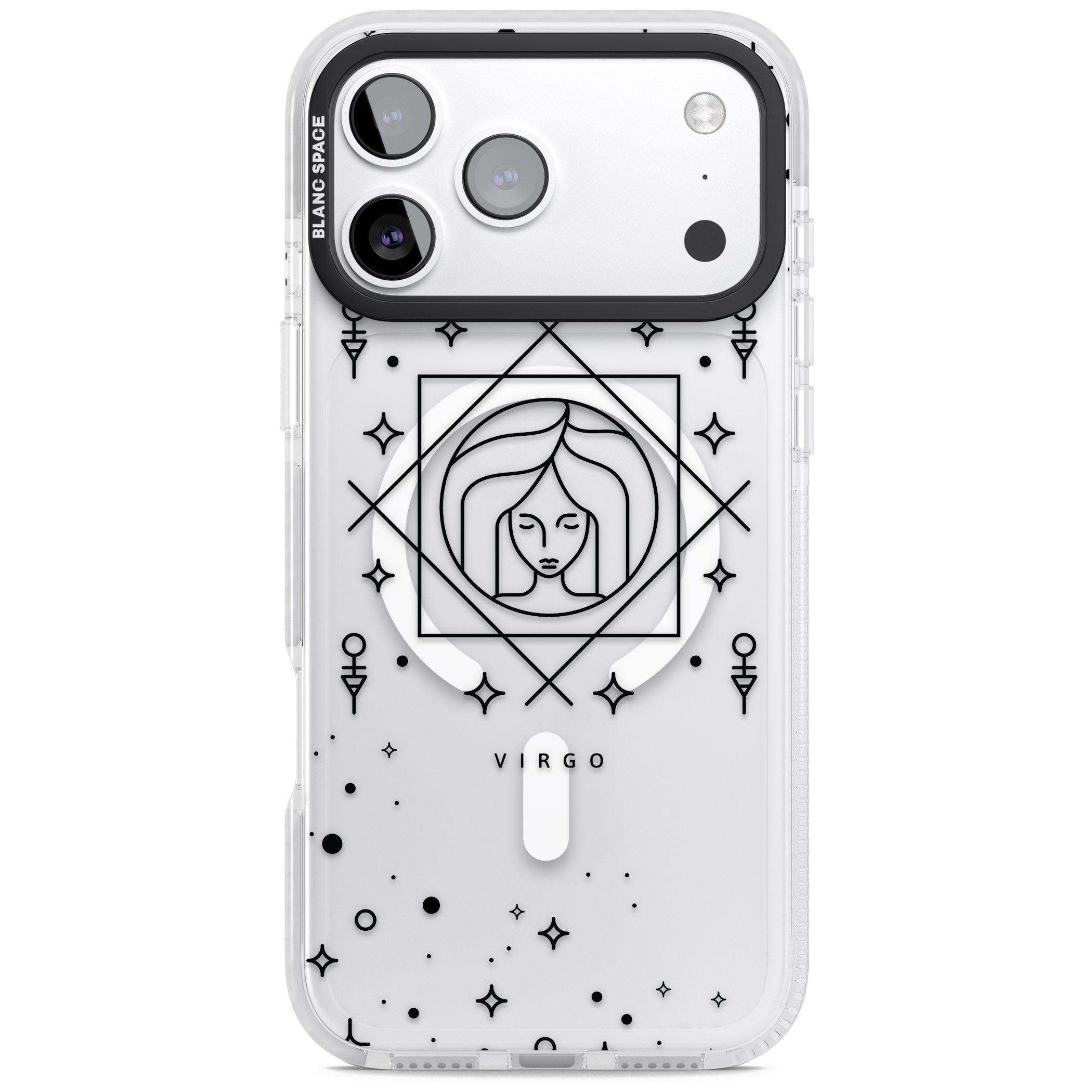 Virgo Emblem iPhone 17 Pro Impact Pro Clear Phone Case