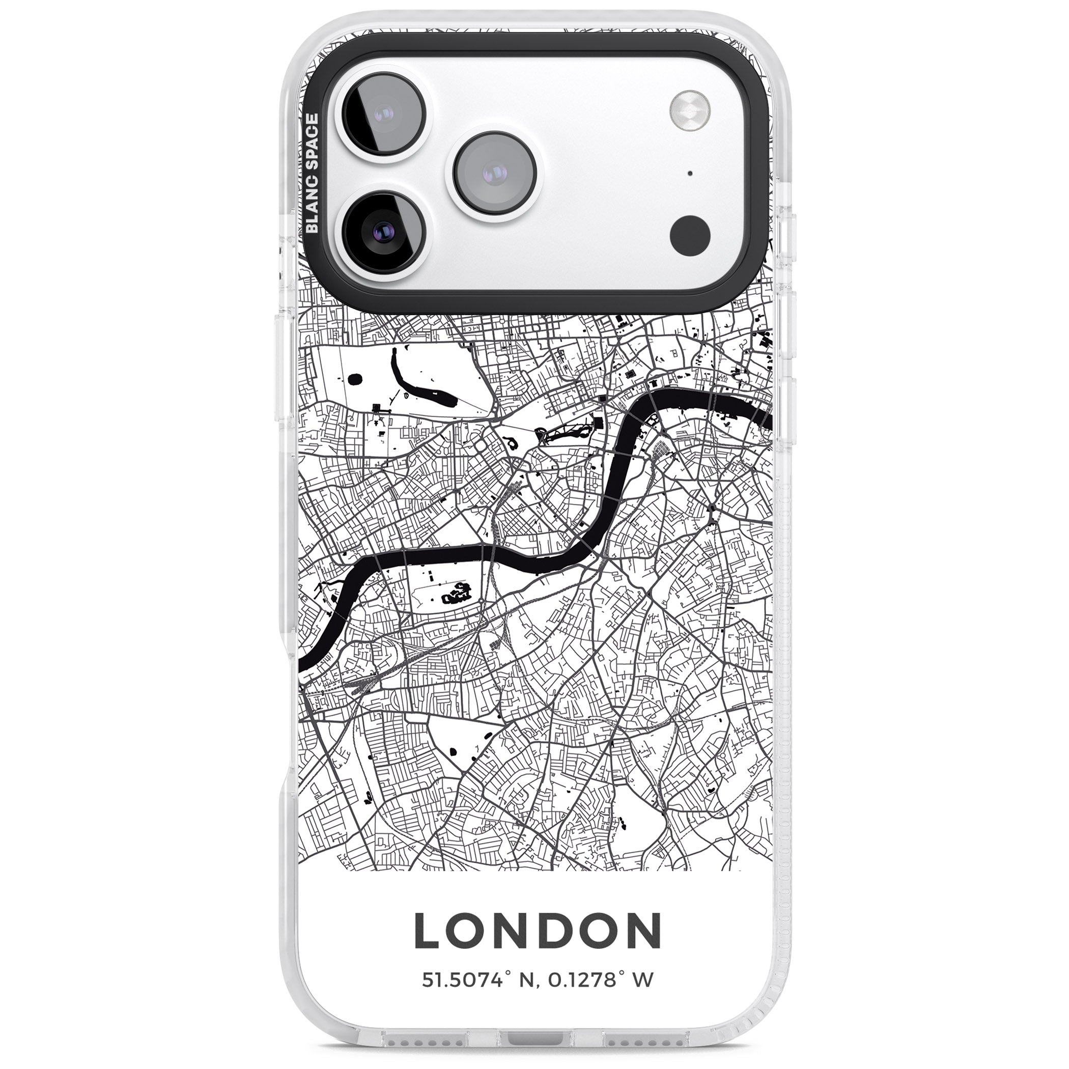 London Map iPhone 17 Pro Impact Clear Phone Case