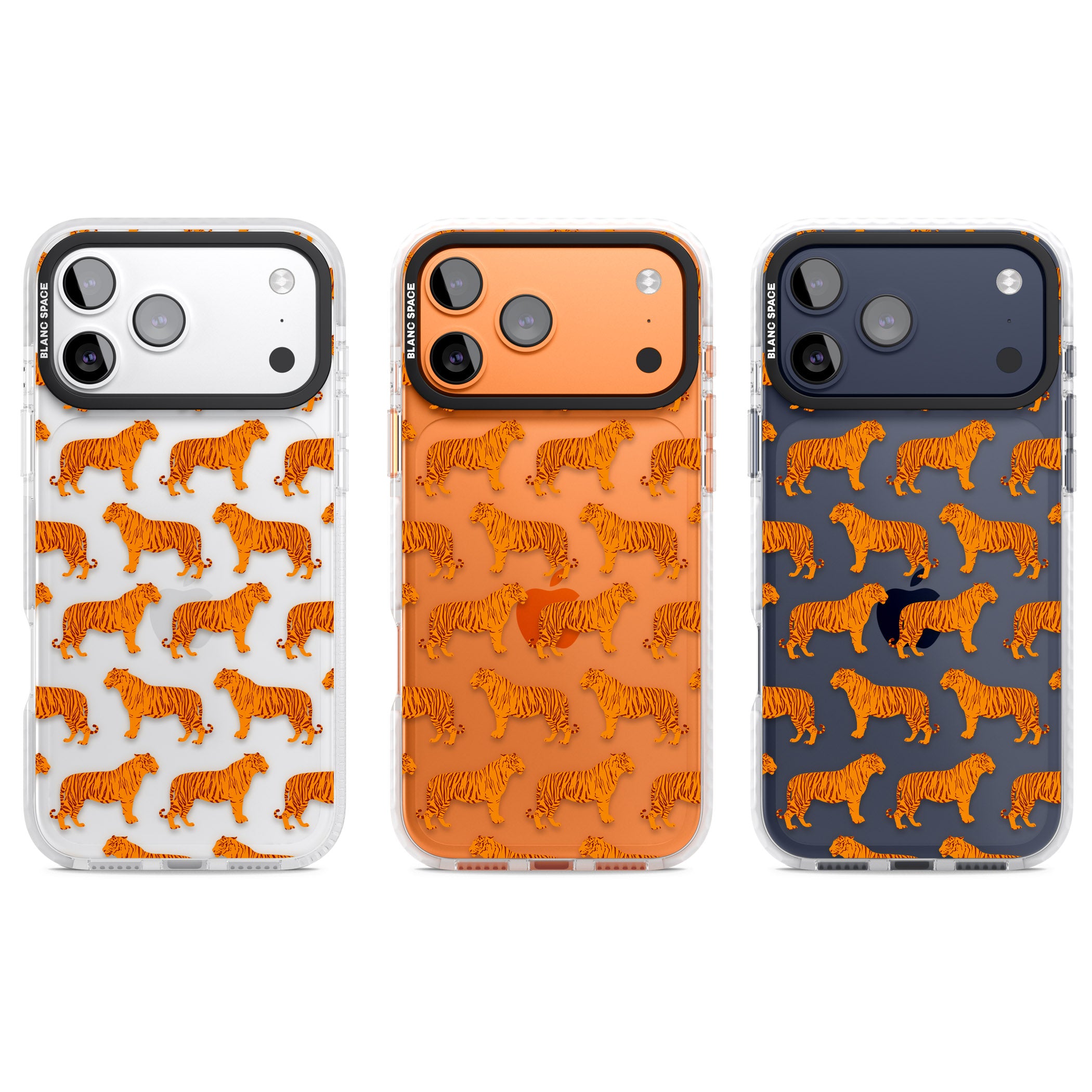 Tiger Pattern iPhone 17 Pro Impact Clear Phone Case APT Impact Protection