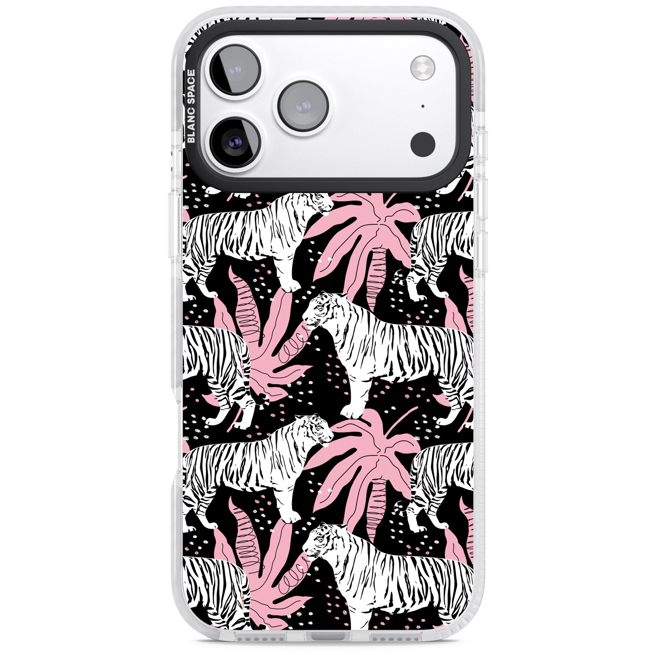 Pink Jungle Tiger iPhone 17 Pro Impact Clear Phone Case