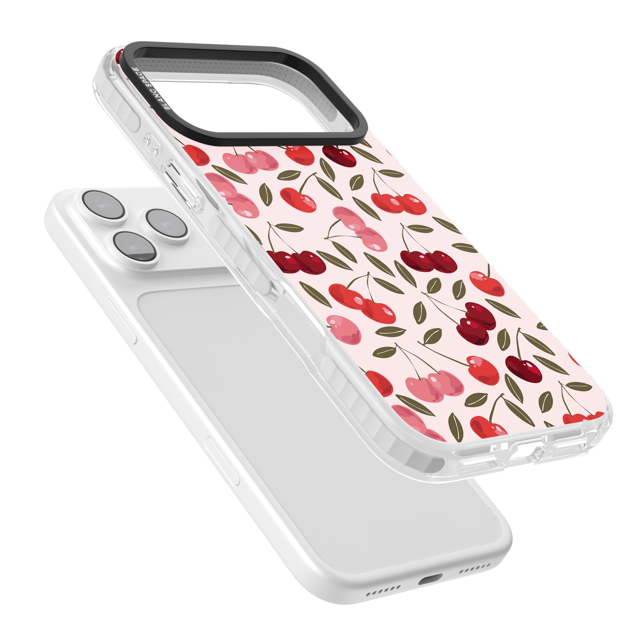 Fruity & Fun Patterns Cherries iPhone 17 Pro Impact Clear Phone Case Colours