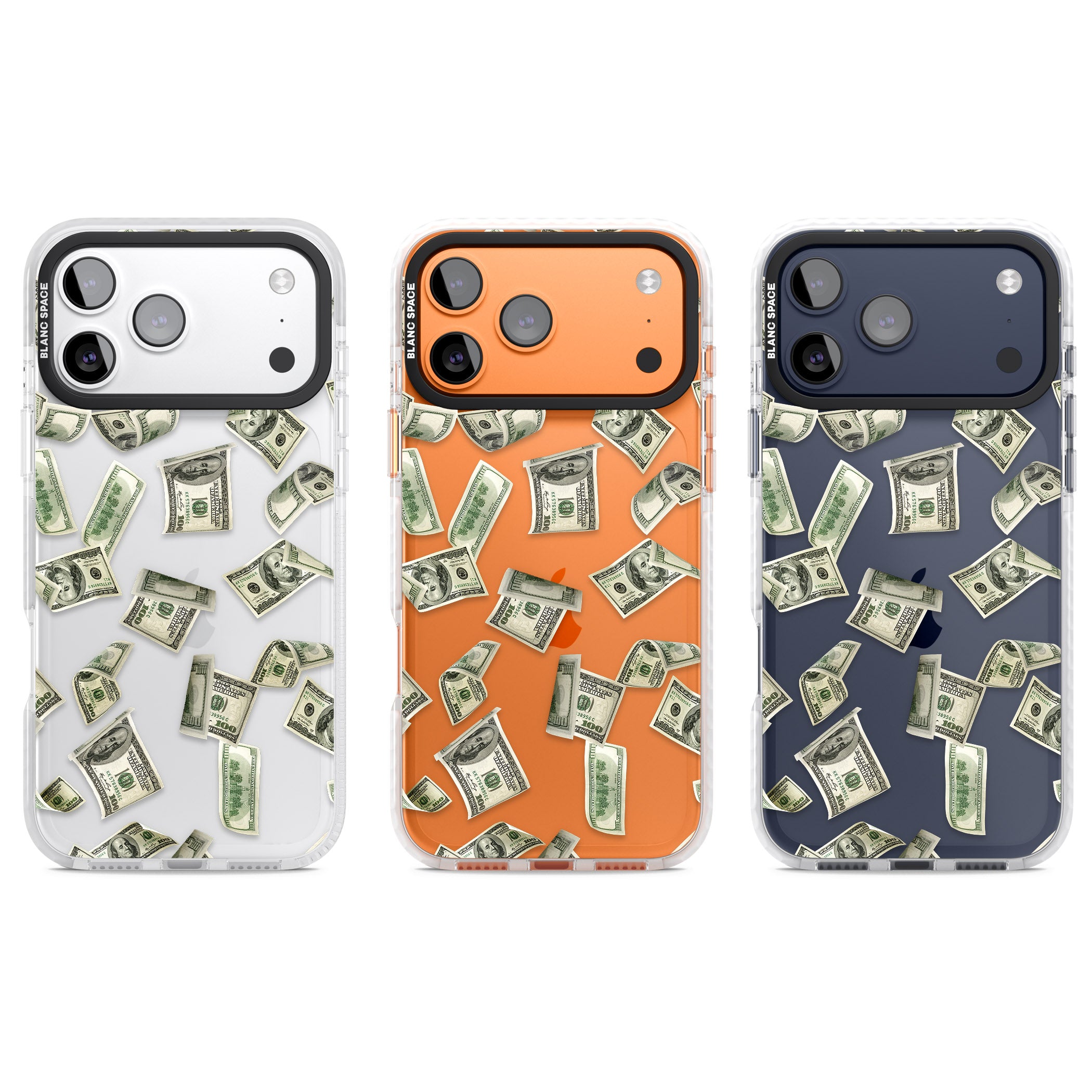 Falling Cash iPhone 17 Pro Impact Clear Phone Case APT Impact Protection