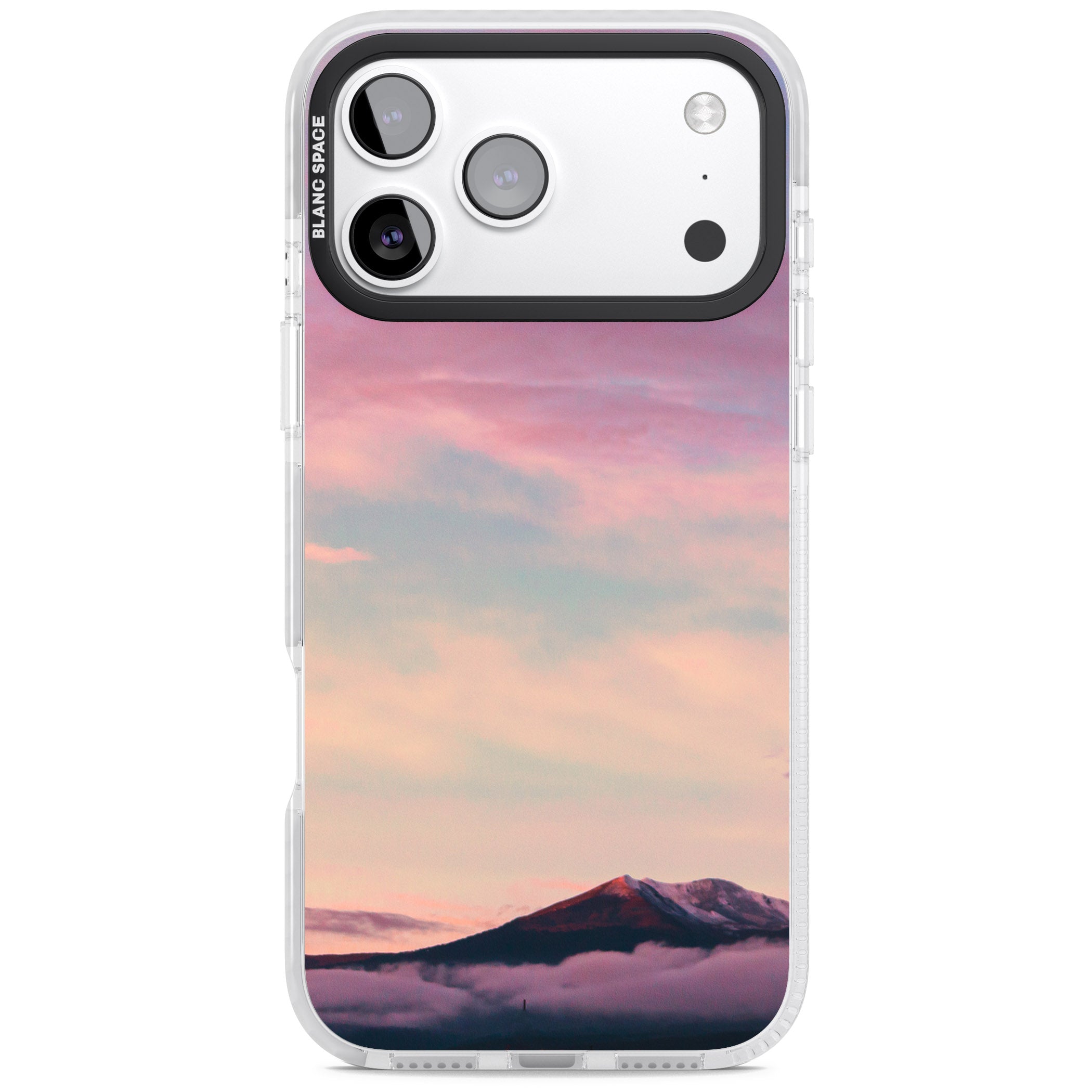 Pastel Mountain Sunset iPhone 17 Pro Impact Clear Phone Case
