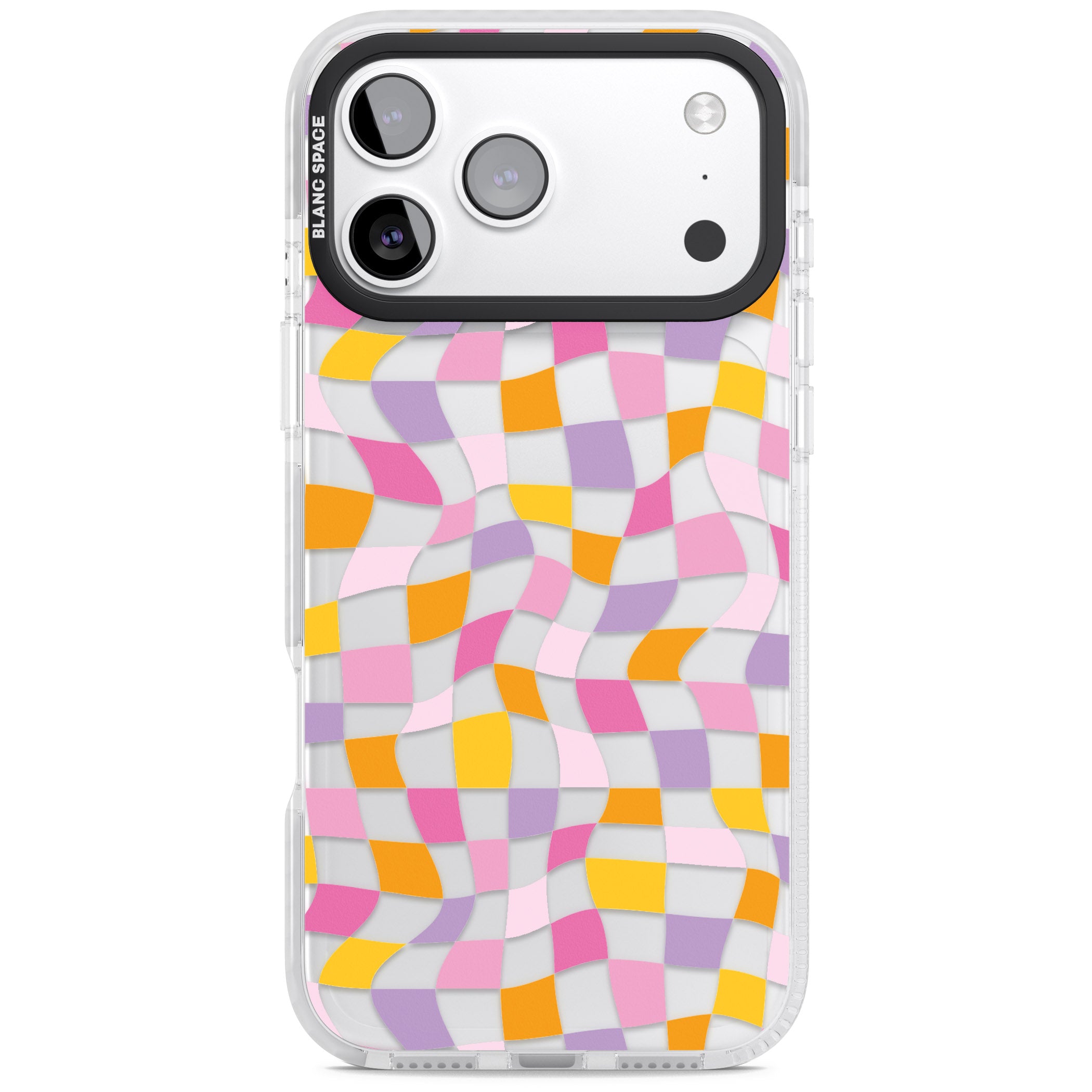 Wonky Squares Pattern iPhone 17 Pro Impact Clear Phone Case