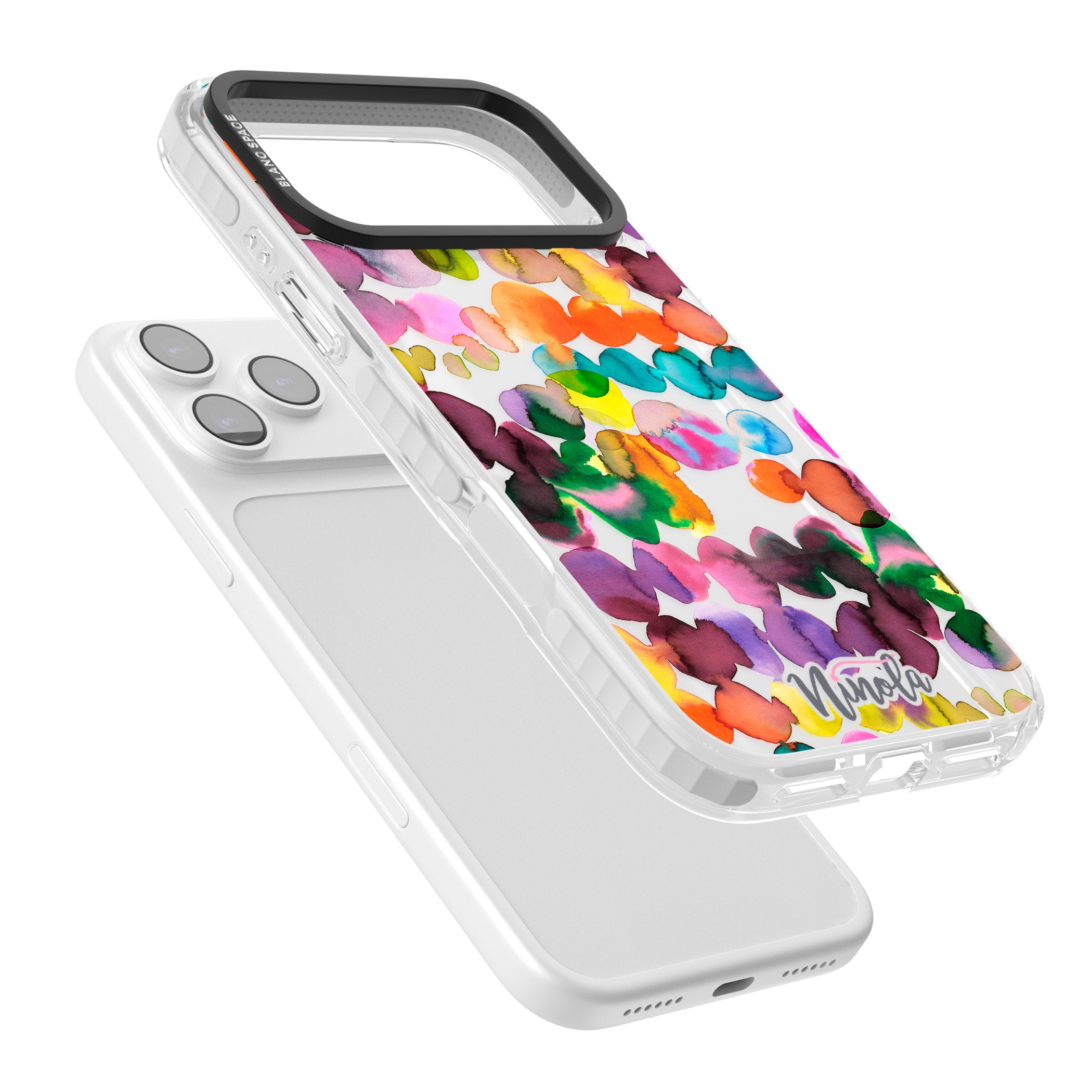 Ink Splash Hues iPhone 17 Pro Impact Clear Phone Case Colours