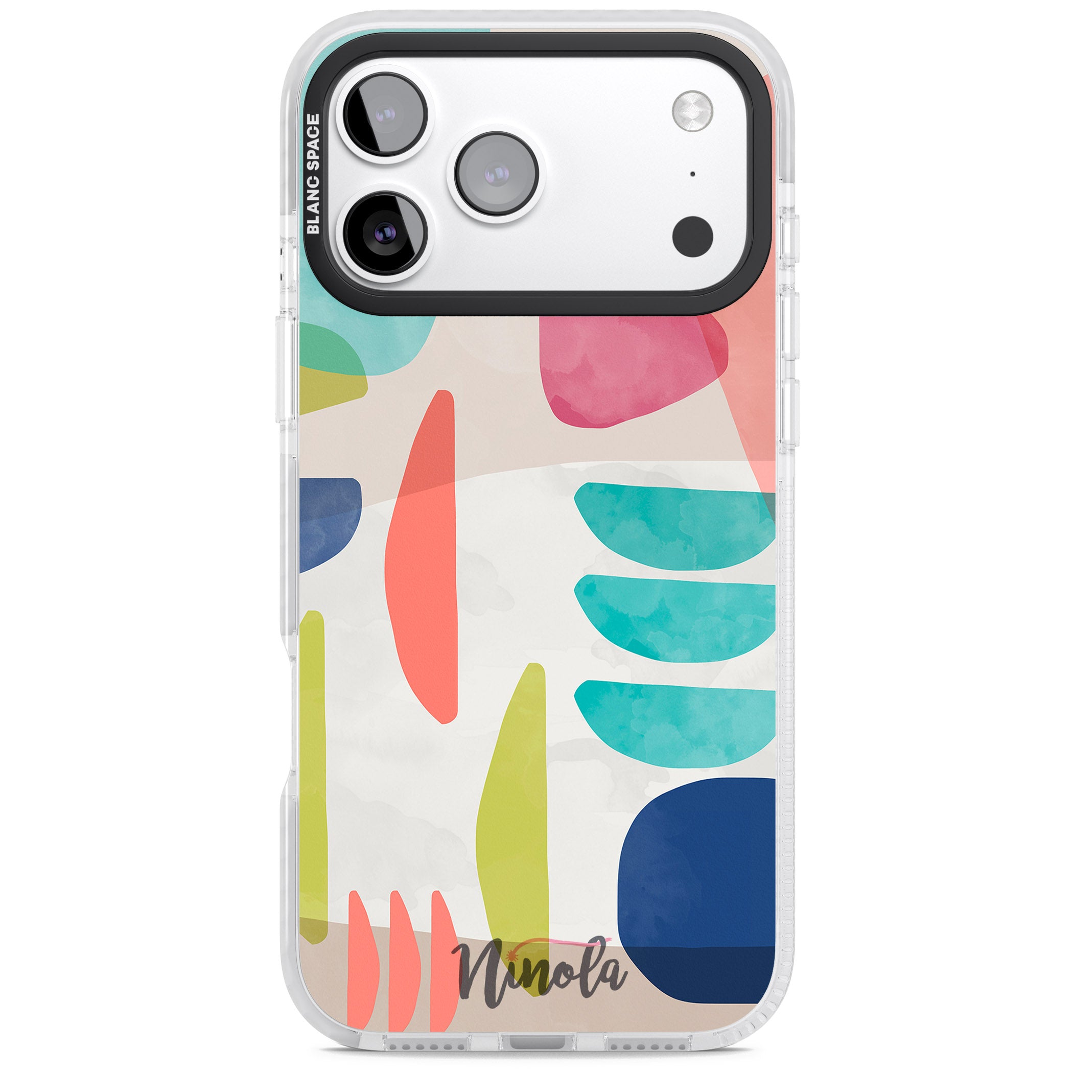 Bold Colorful Shapes iPhone 17 Pro Impact Clear Phone Case