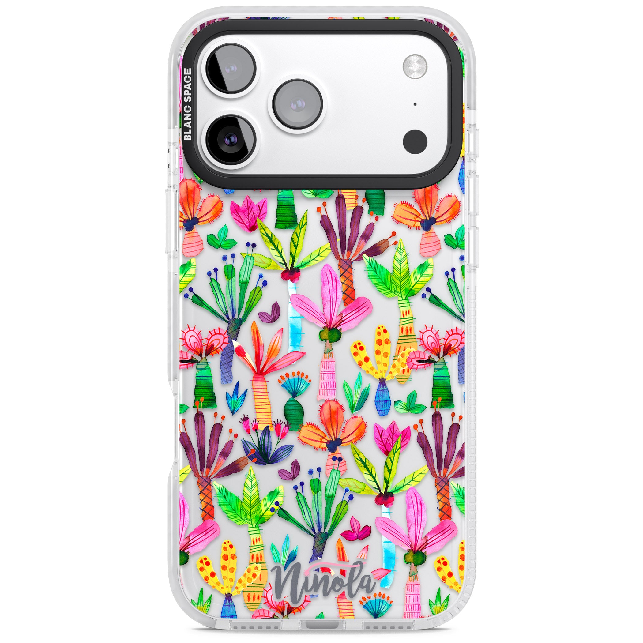 Tropical Botanical iPhone 17 Pro Impact Clear Phone Case