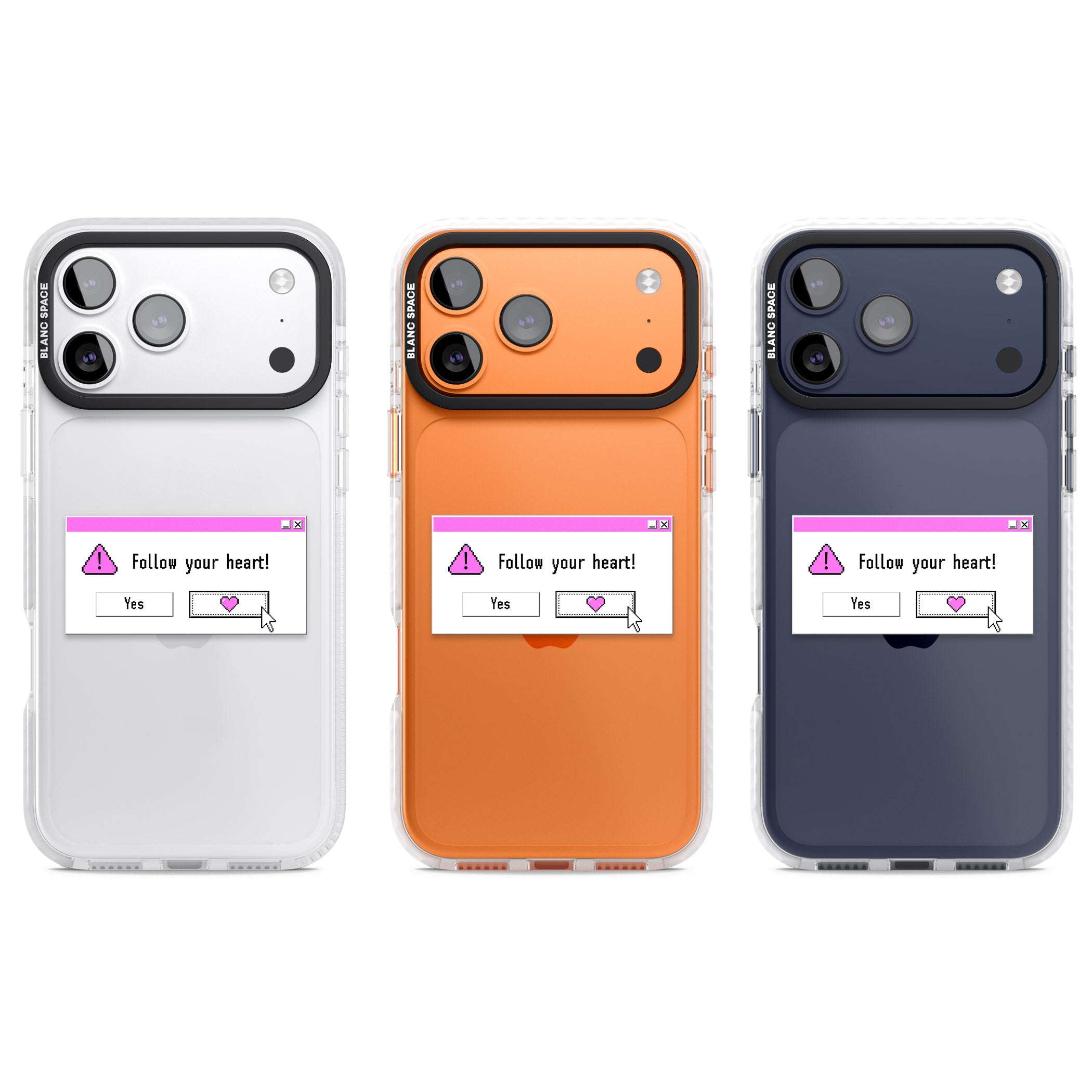 Follow Your Heart.Exe iPhone 17 Pro Impact Clear Phone Case APT Impact Protection