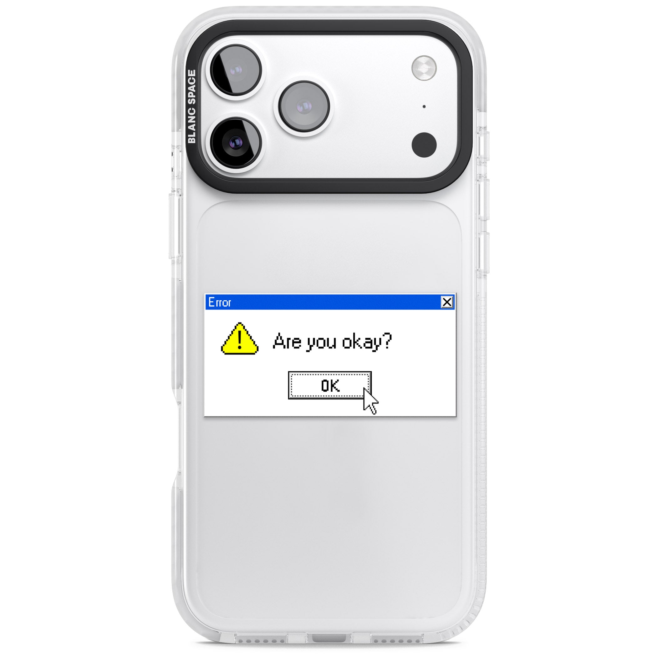 Are You Okay Exe iPhone 17 Pro Impact Clear Phone Case