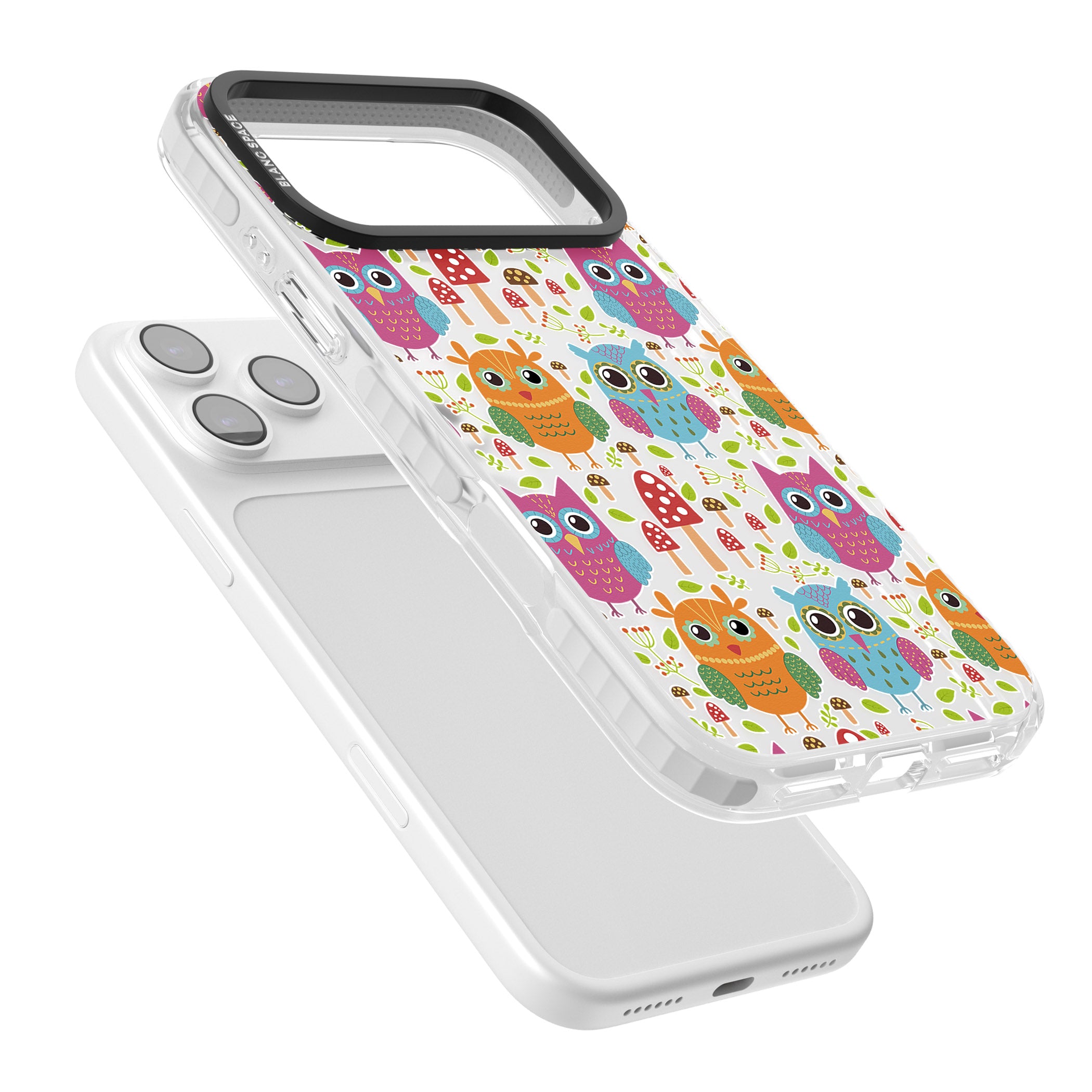 Forrest Owl Clear Pattern iPhone 17 Pro Impact Clear Phone Case Colours