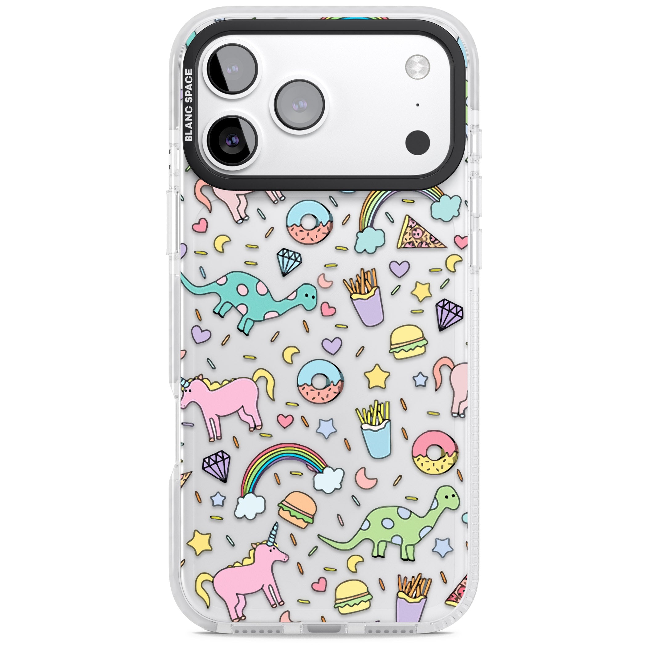 Cute Pattern iPhone 17 Pro Impact Clear Phone Case