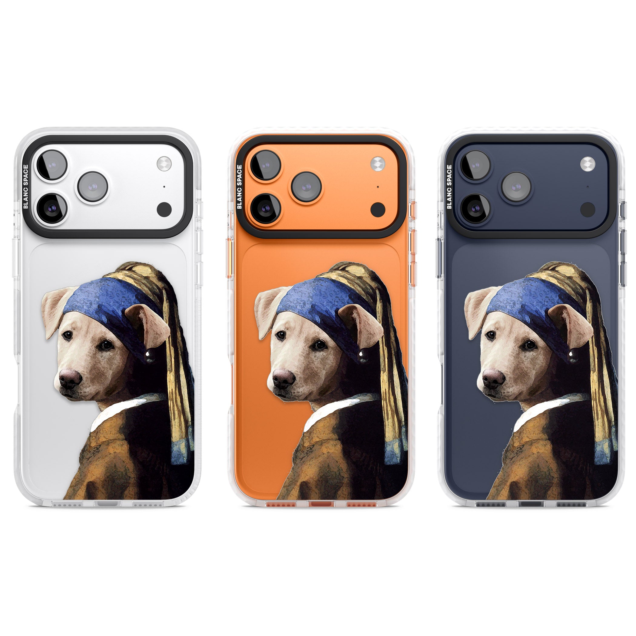Doggo With A Pearl Earring iPhone 17 Pro Impact Clear Phone Case APT Impact Protection
