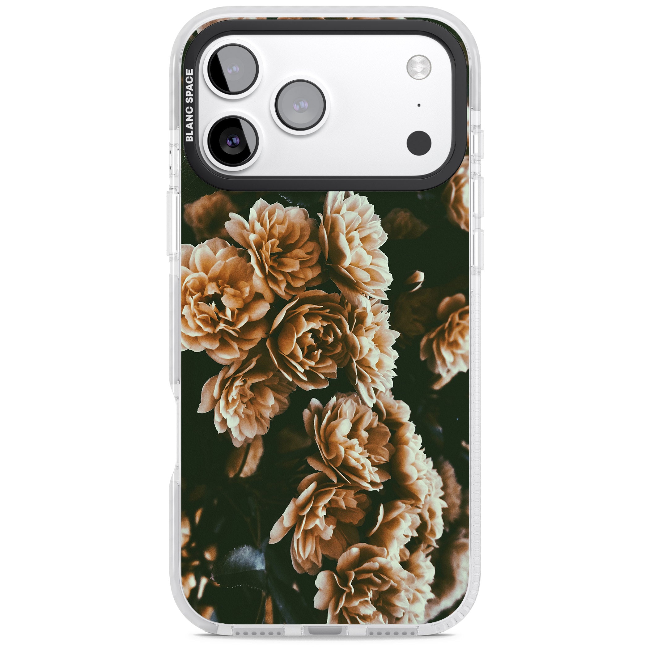 Moody Peony iPhone 17 Pro Impact Clear Phone Case