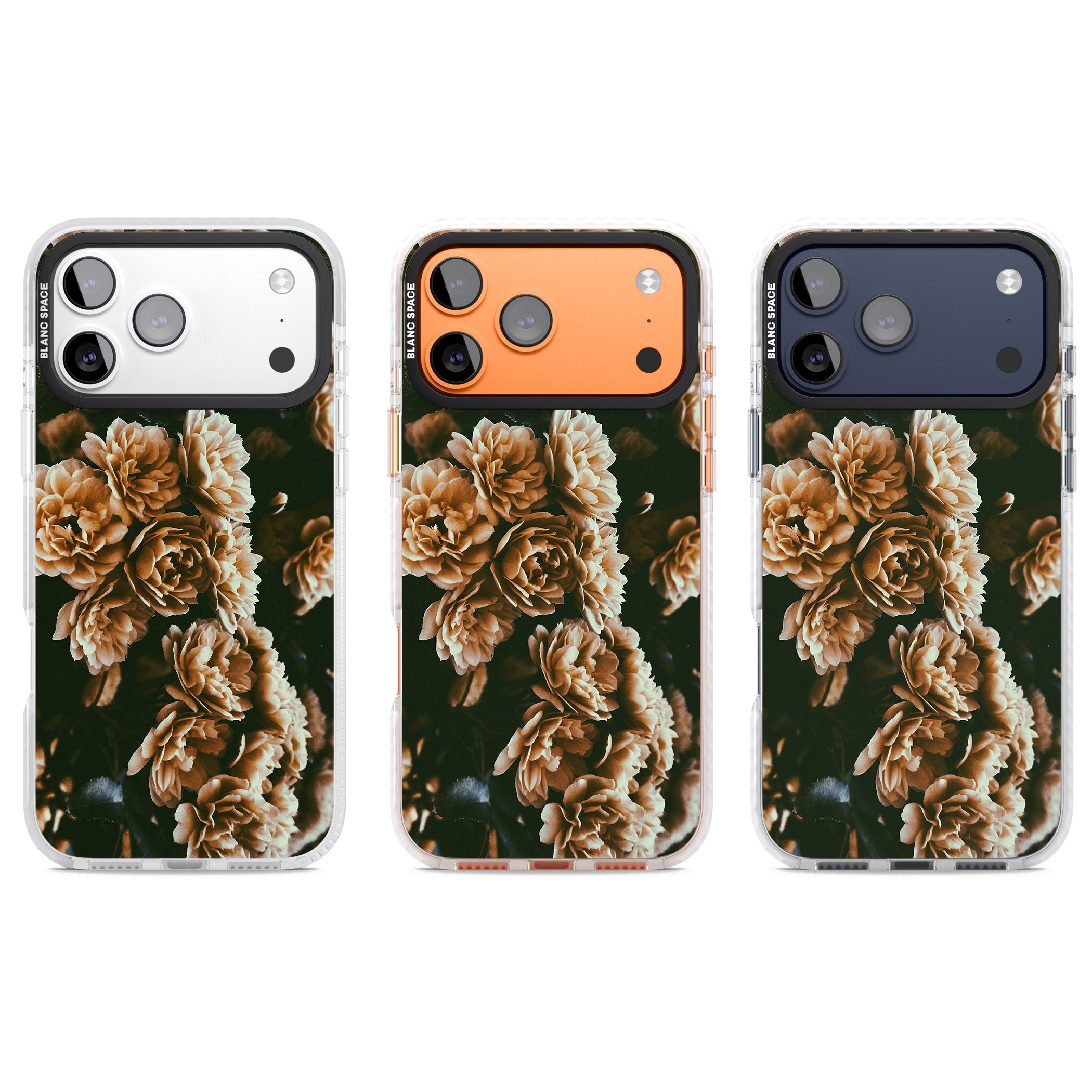 Moody Peony iPhone 17 Pro Impact Clear Phone Case APT Impact Protection