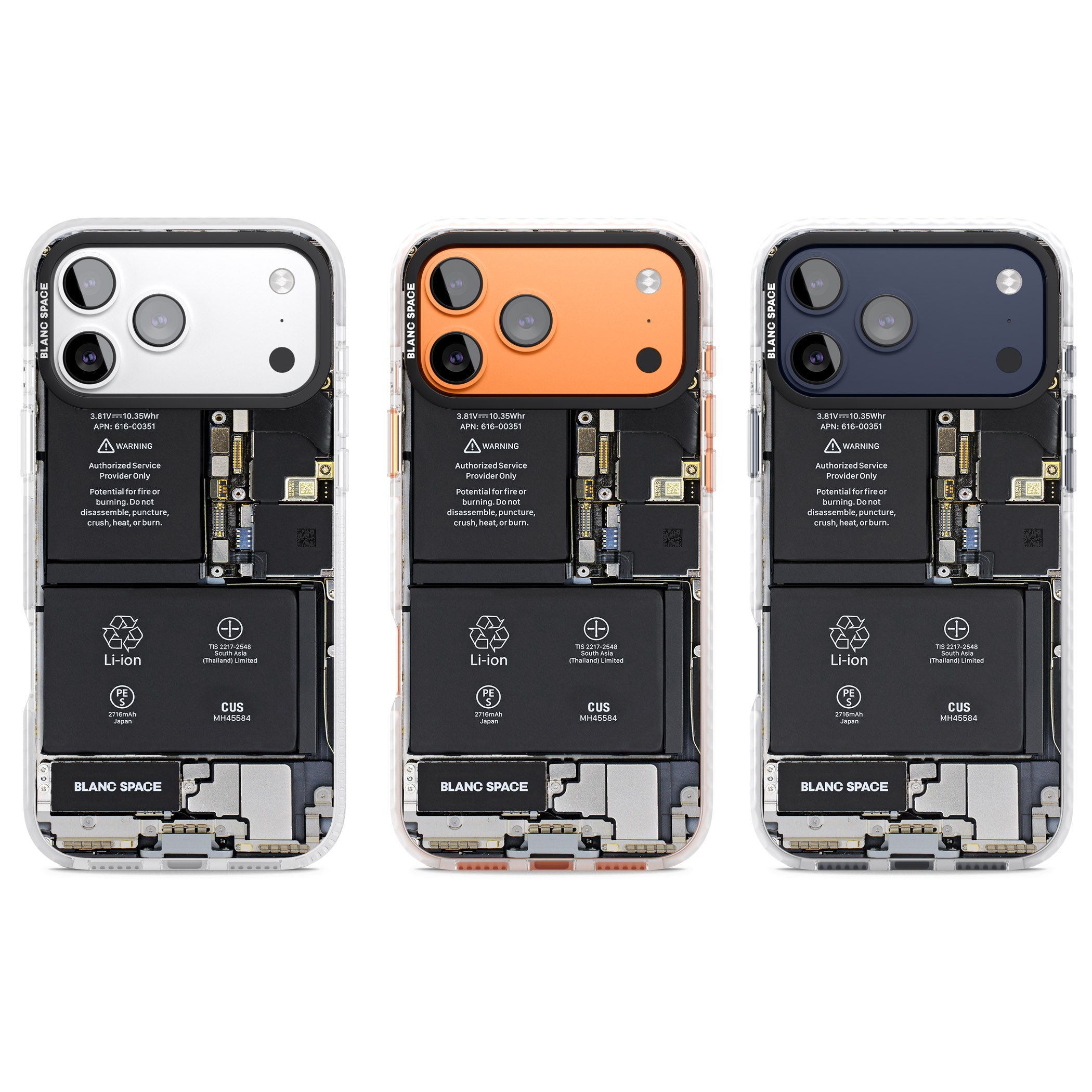 Circuit Board Standard iPhone 17 Pro Impact Clear Phone Case APT Impact Protection