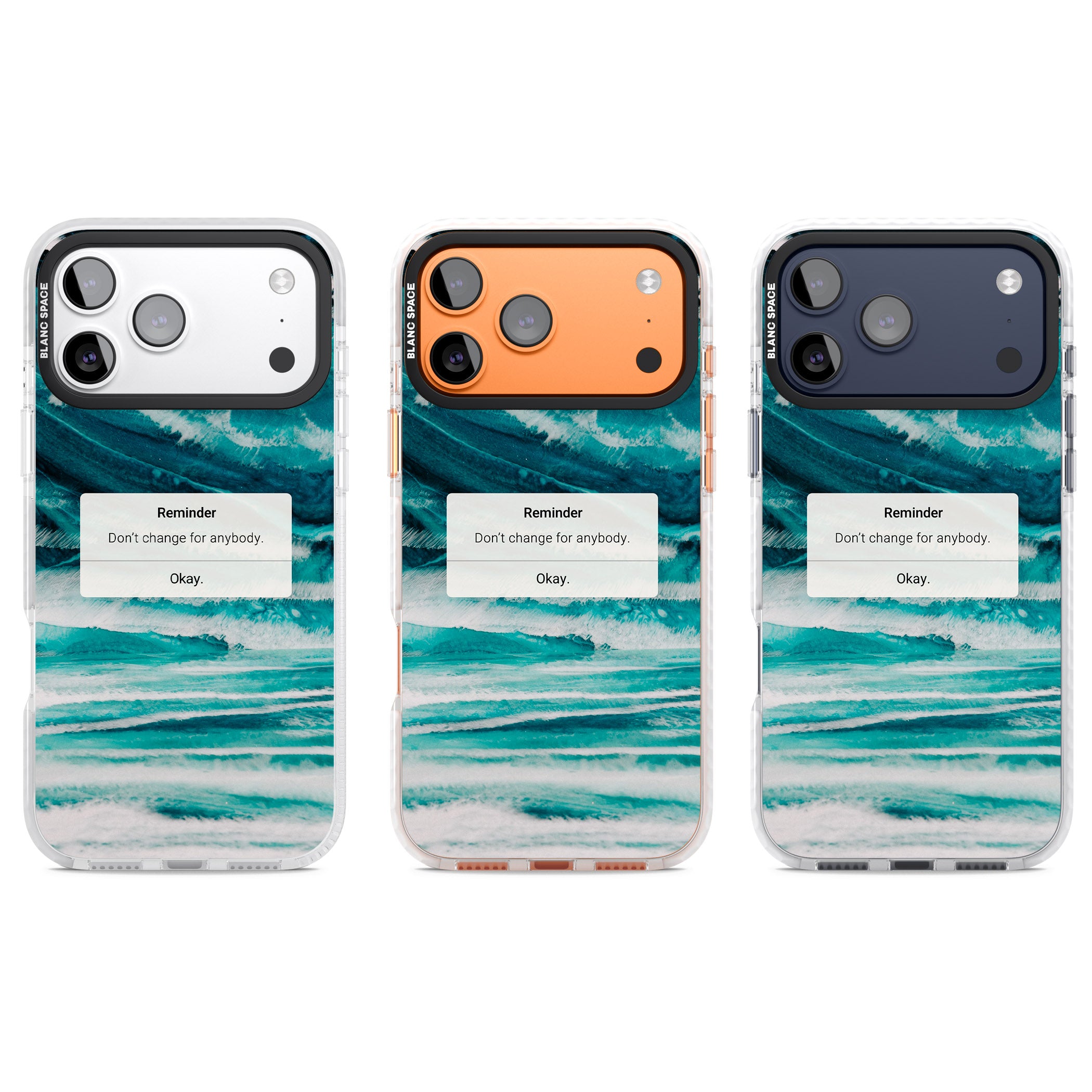 Ocean Vibe Reminder iPhone 17 Pro Impact Clear Phone Case APT Impact Protection