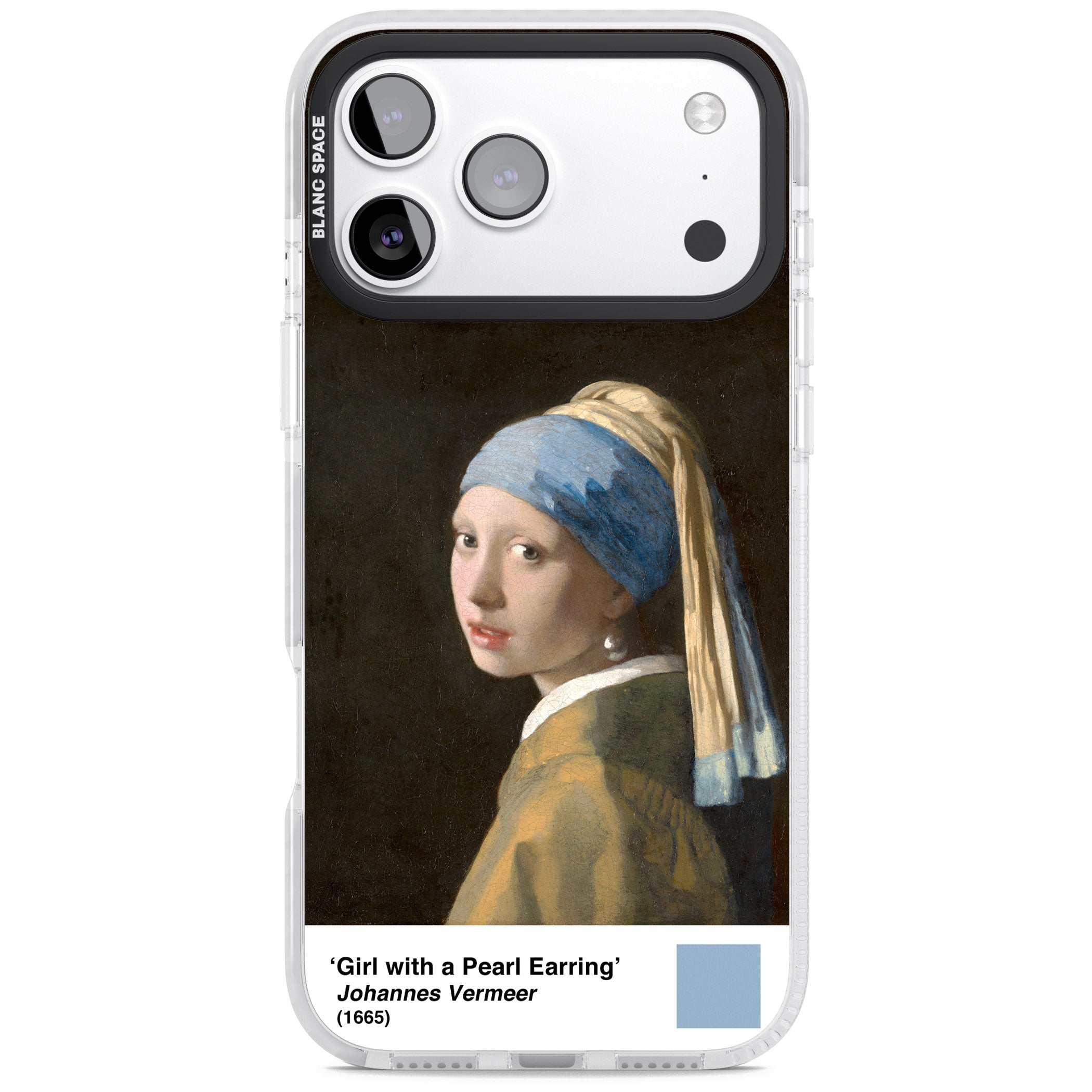 Girl With A Pearl Earring iPhone 17 Pro Impact Clear Phone Case