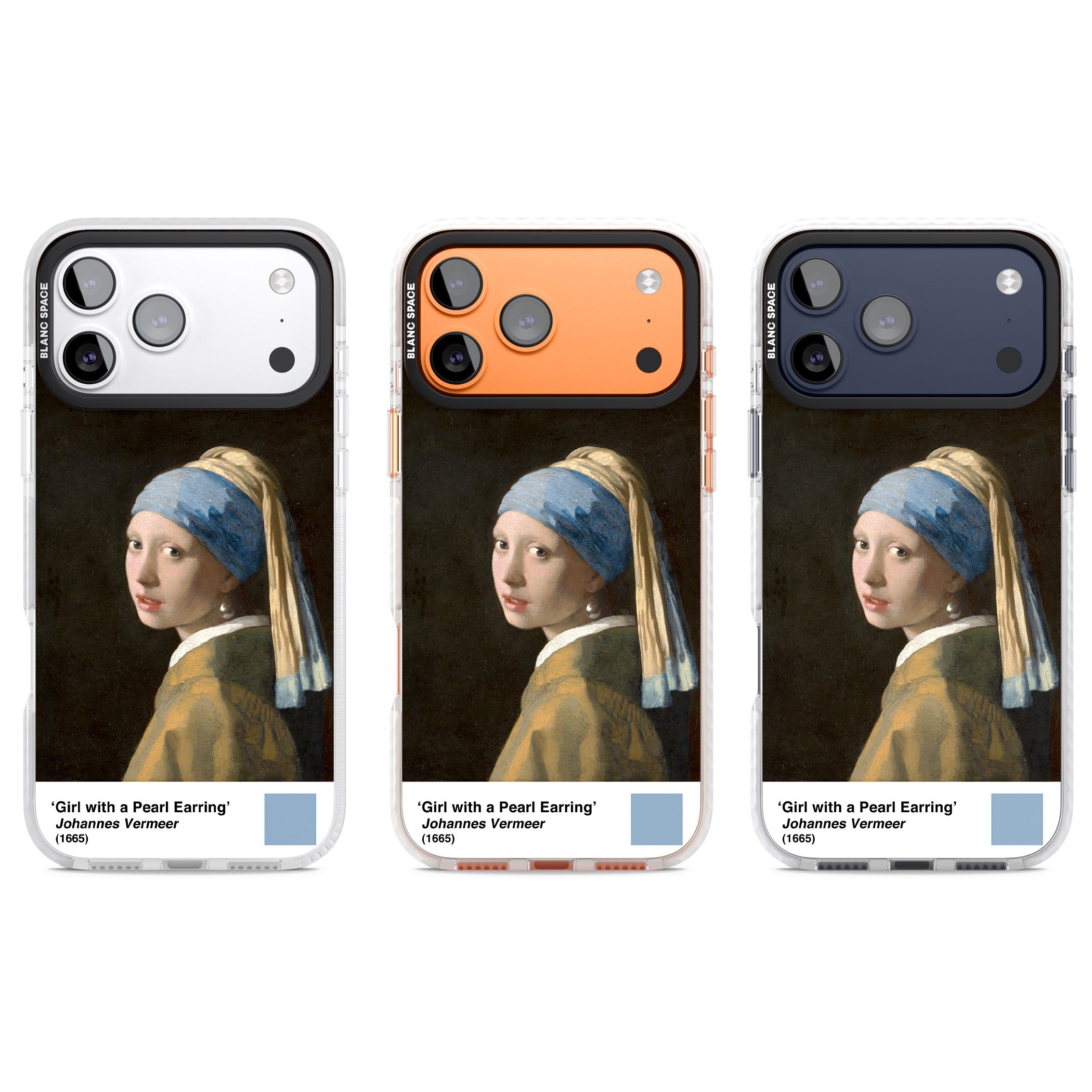 Girl With A Pearl Earring iPhone 17 Pro Impact Clear Phone Case APT Impact Protection
