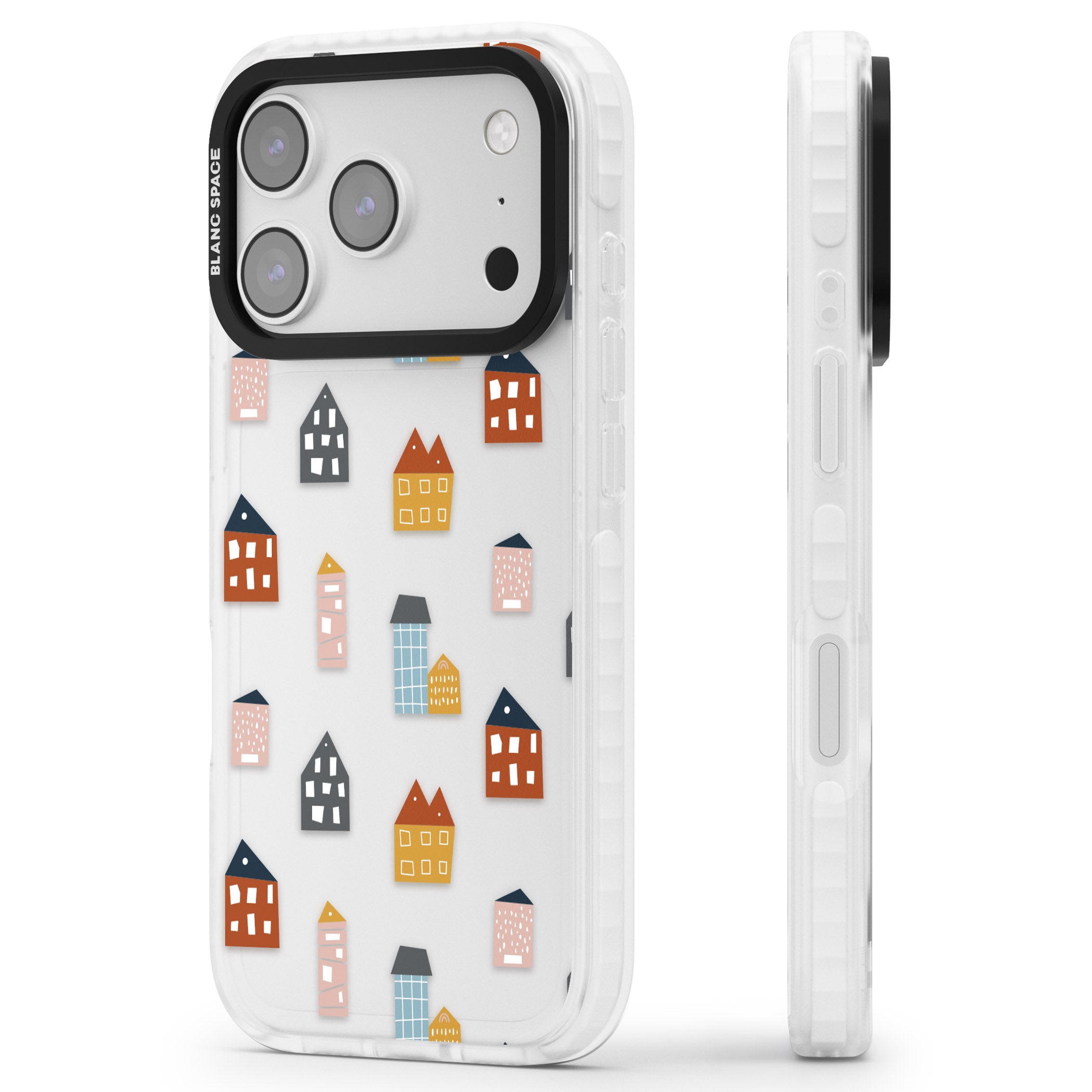 Scandi Village iPhone 17 Pro Max Impact Clear Phone Case Side Profile
