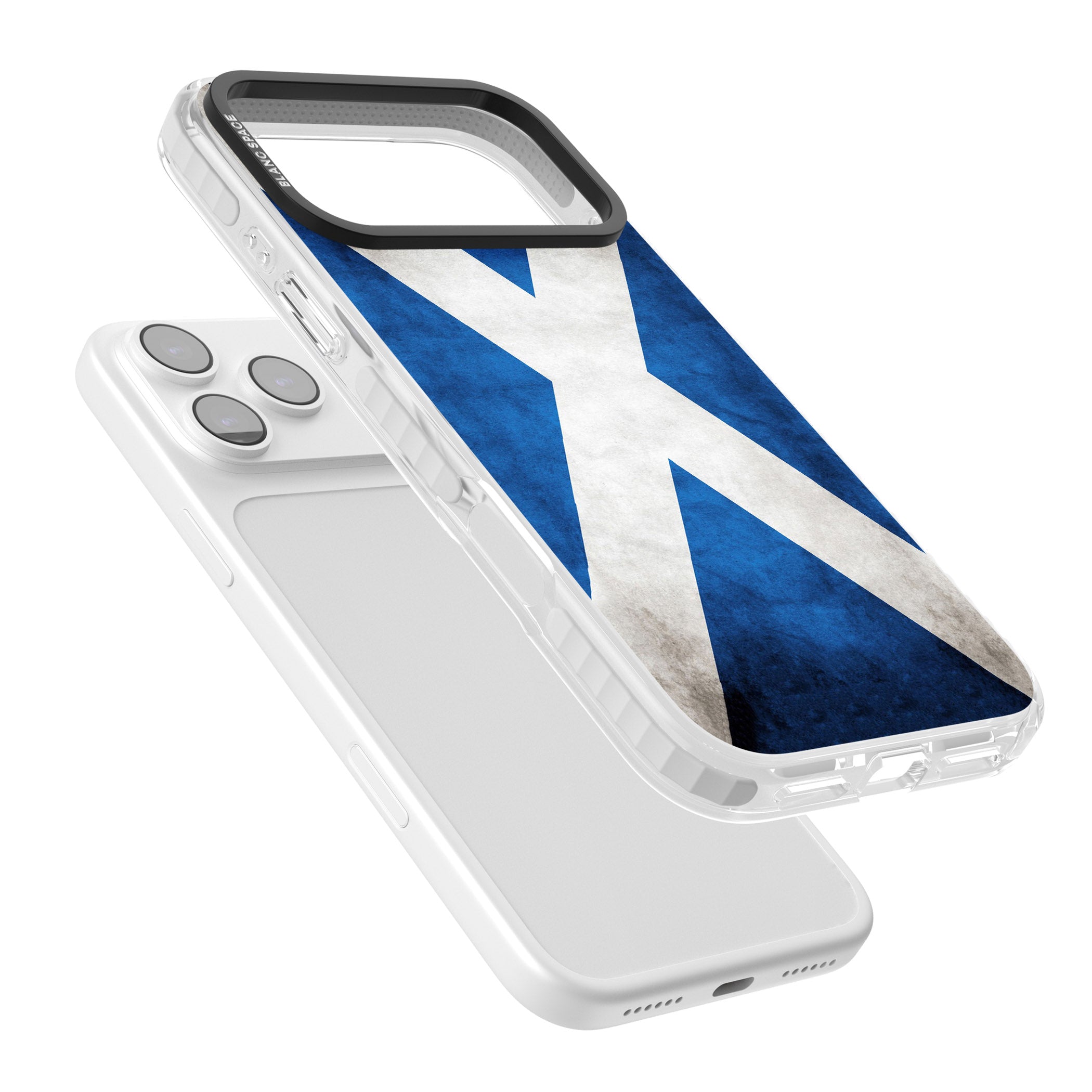 Scotland Saltire Flag iPhone 17 Pro Max Impact Clear Phone Case Colours