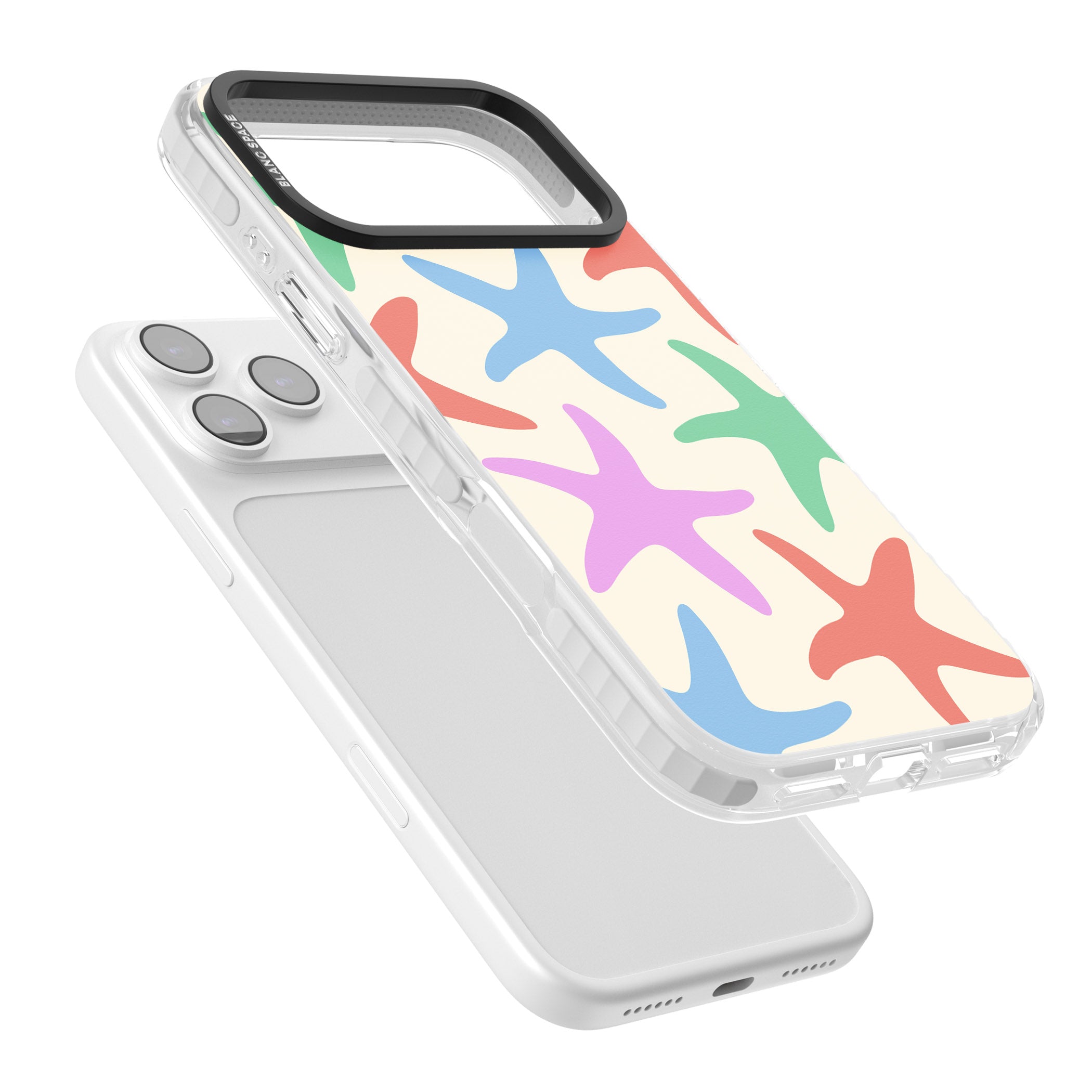 Pastel Starfish iPhone 17 Pro Impact Clear Phone Case Colours