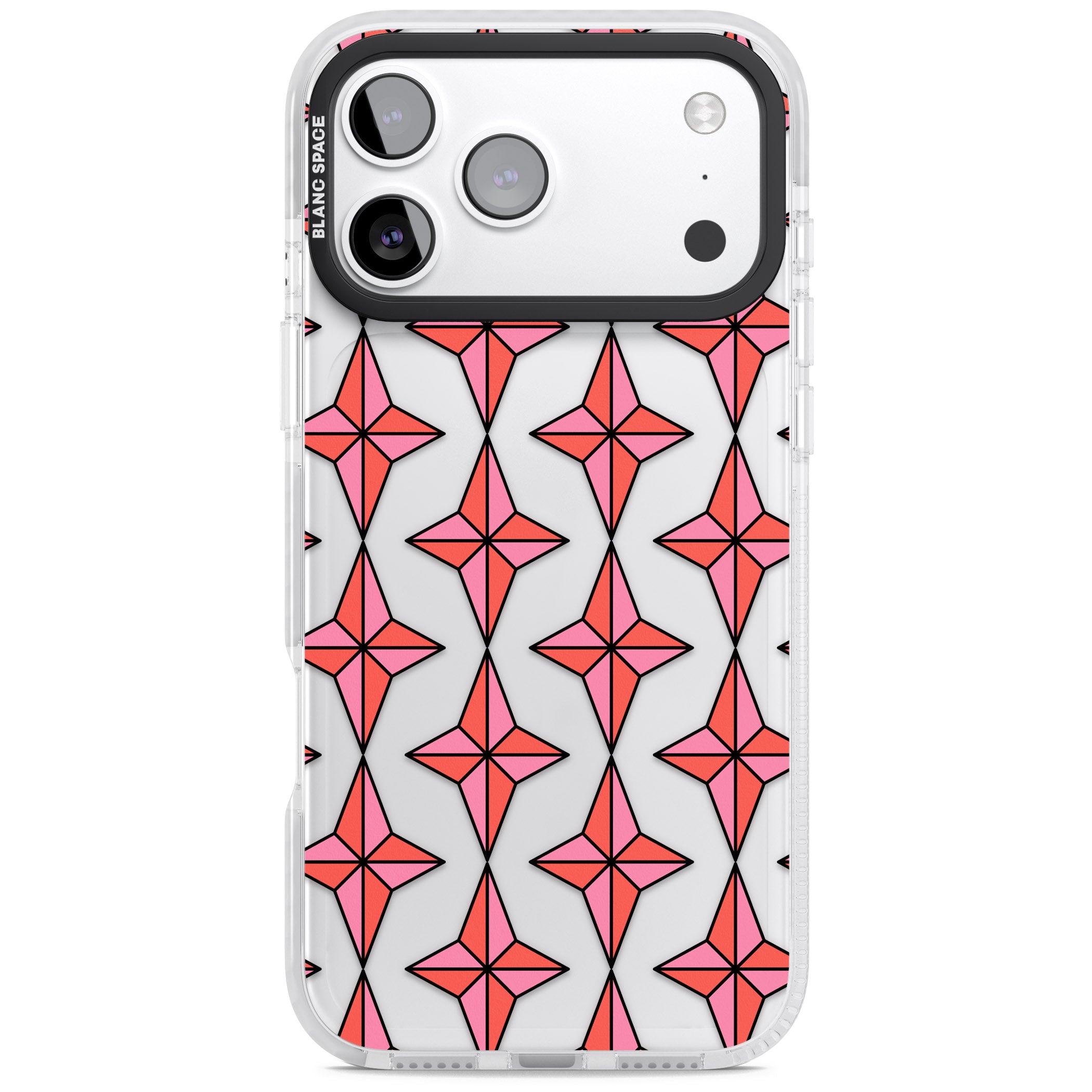 Rose Stars Pattern (Clear) iPhone 17 Pro Max Impact Clear Phone Case